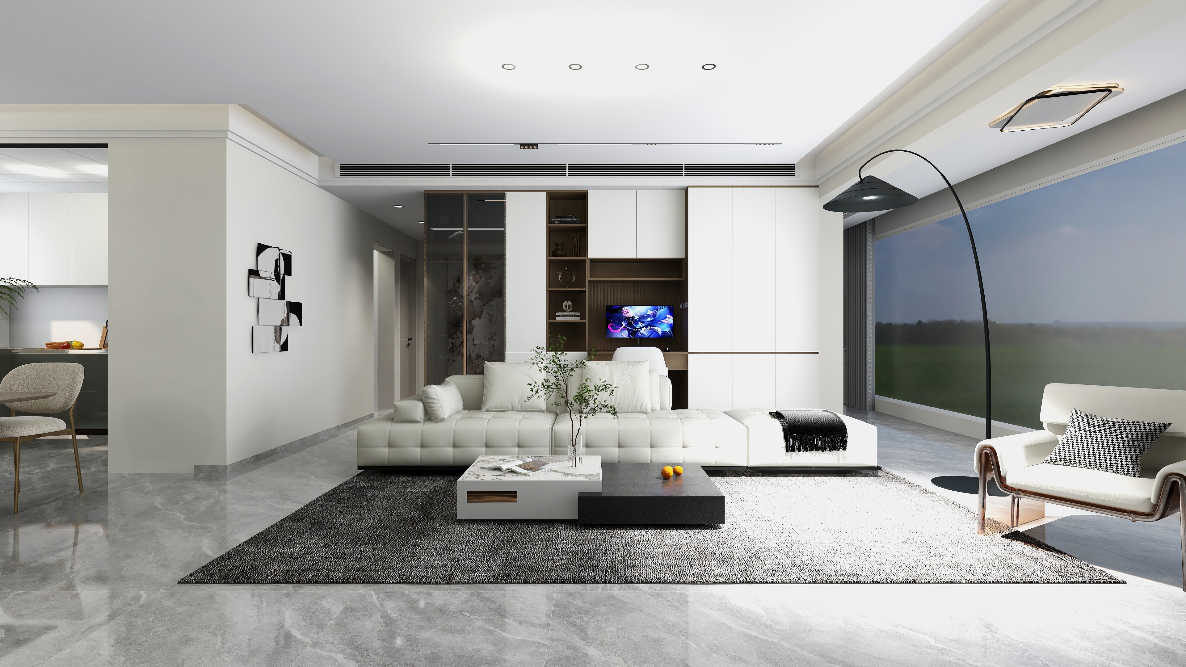 星空设计工作室design-现代简约141㎡3室装修效果图