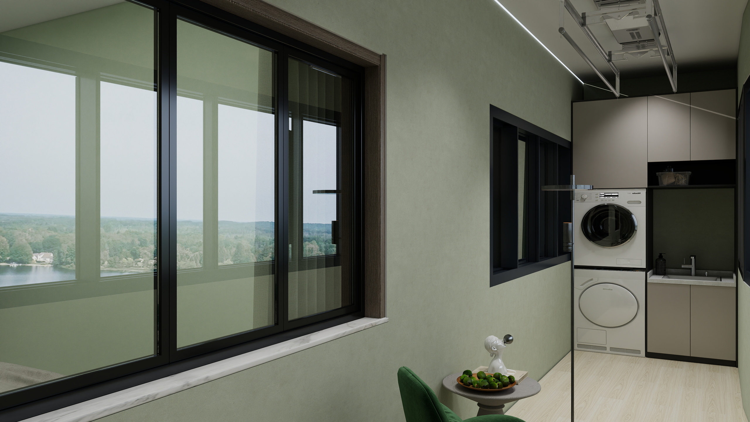 厙厾-138㎡3室一层阳台装修效果图第1张