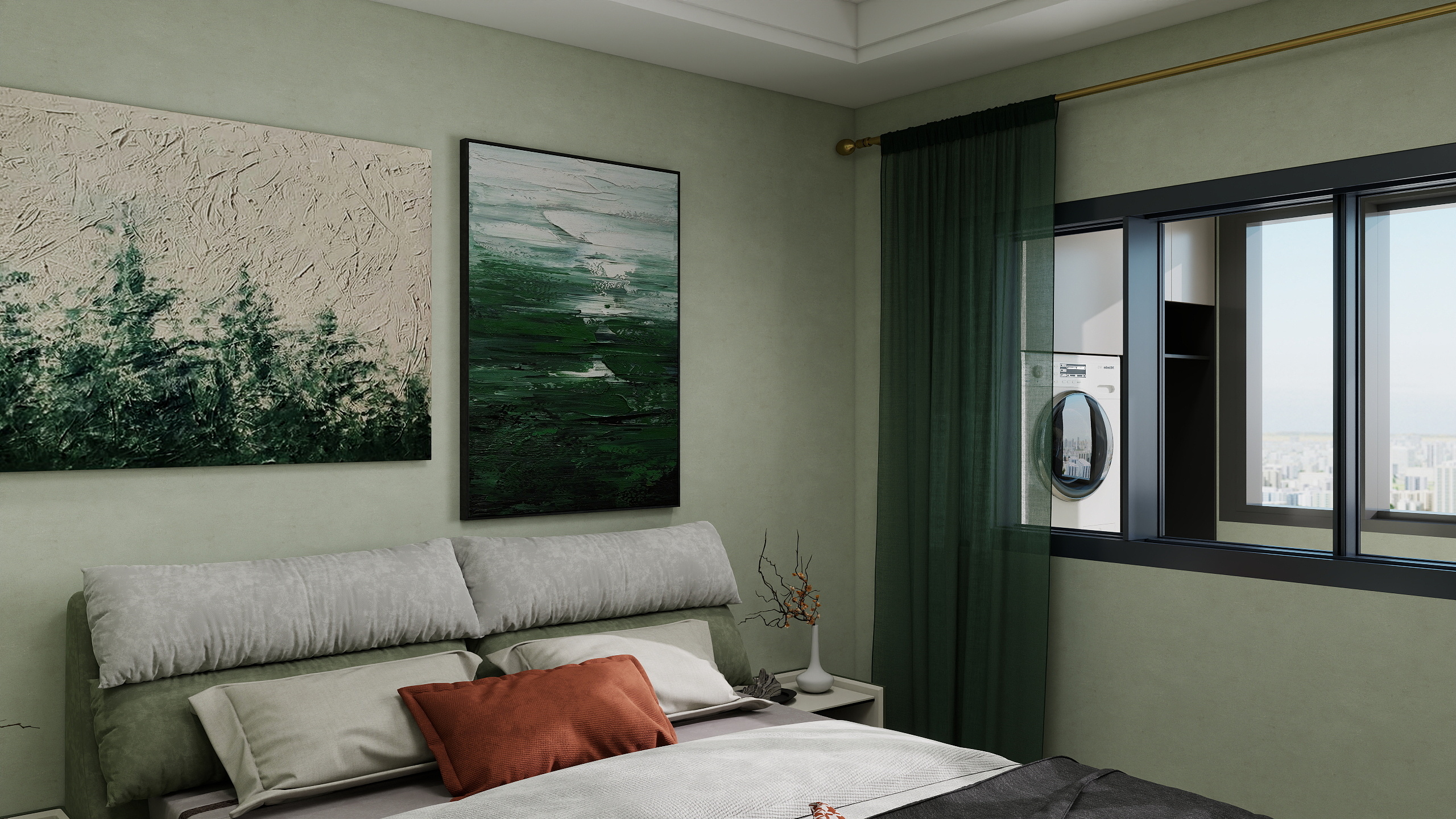 厙厾-138㎡3室一层主卧装修效果图第4张