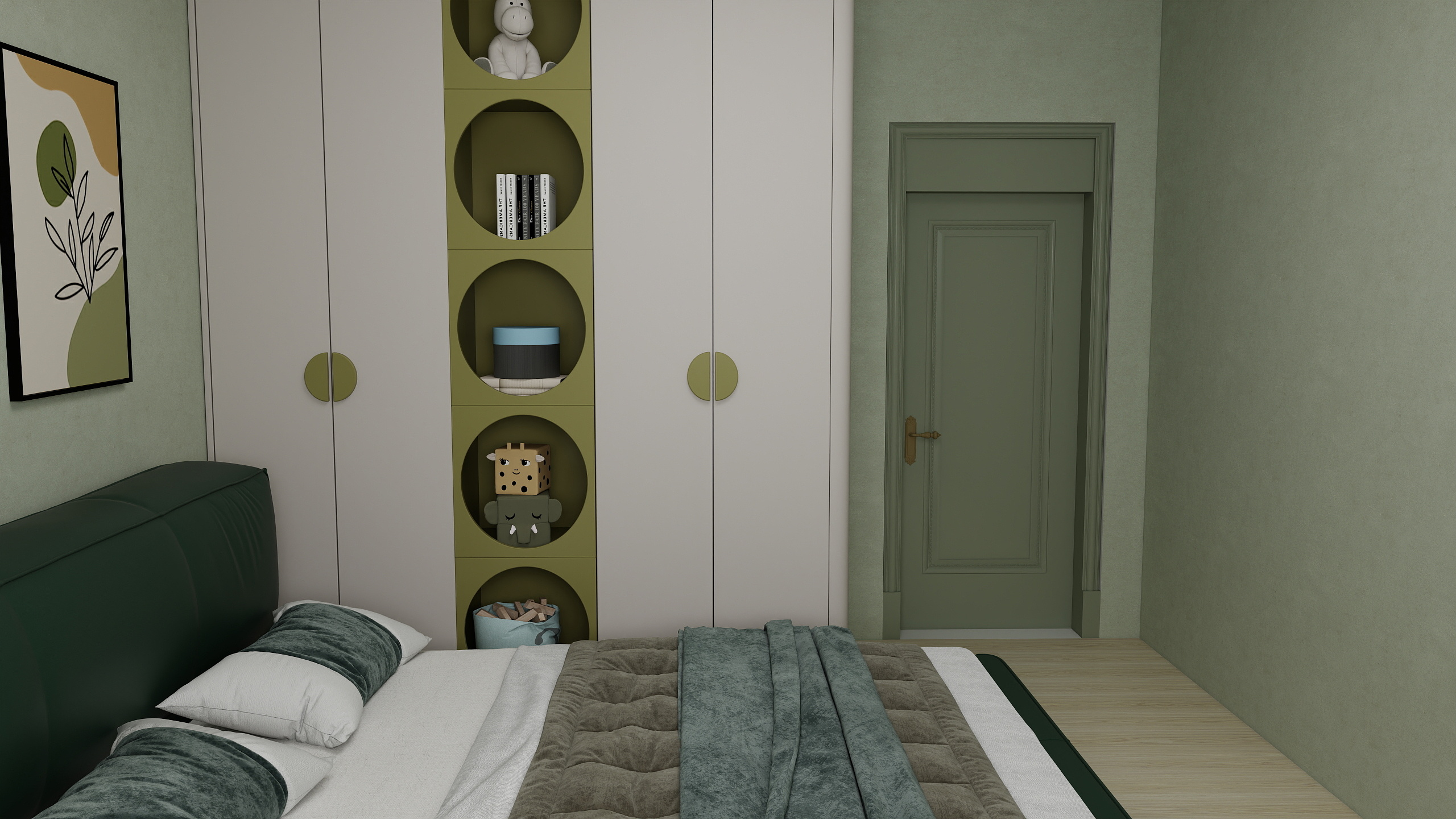 厙厾-138㎡3室一层次卧装修效果图第2张