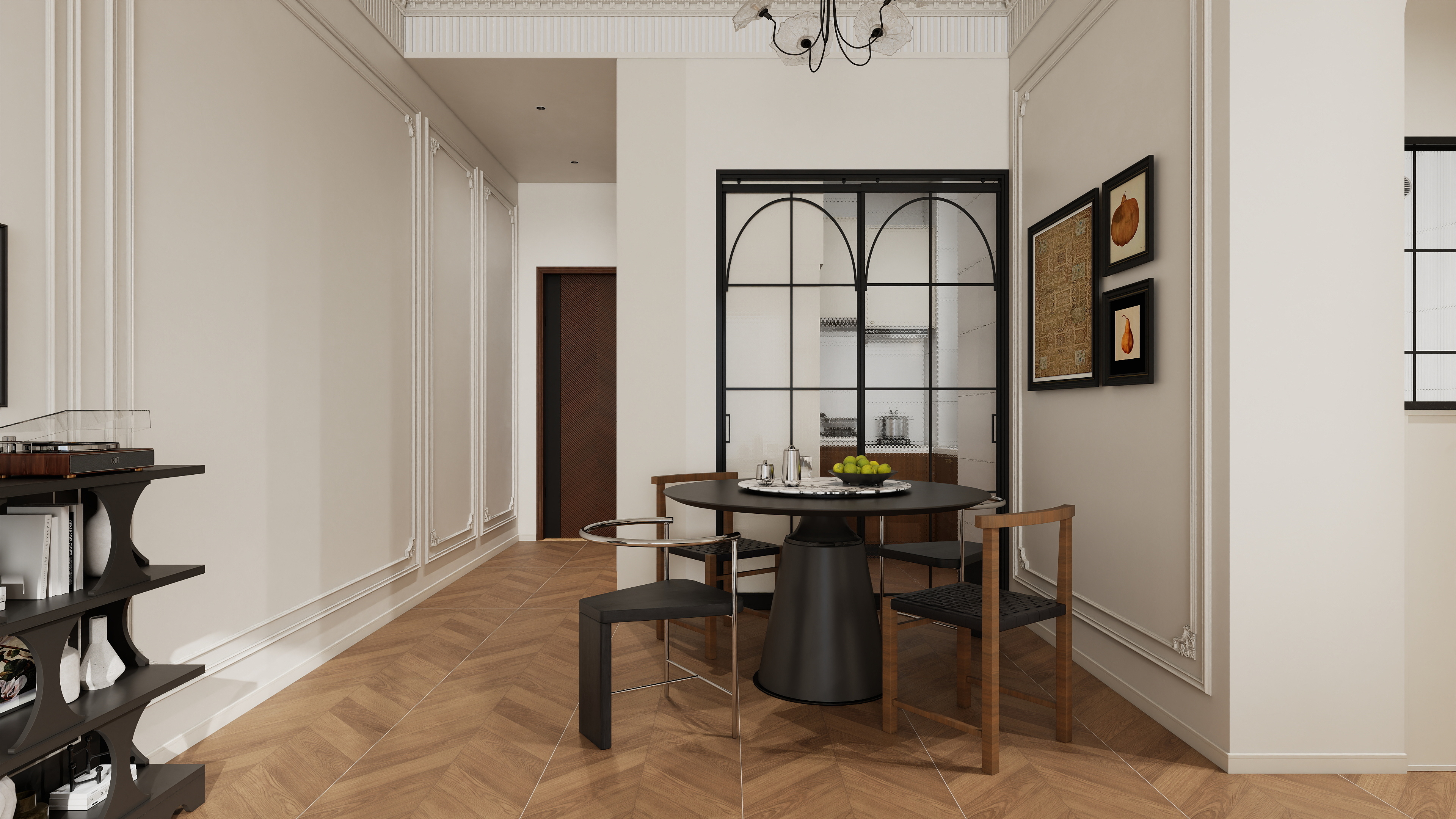 星空设计500-奶油95㎡3室装修效果图