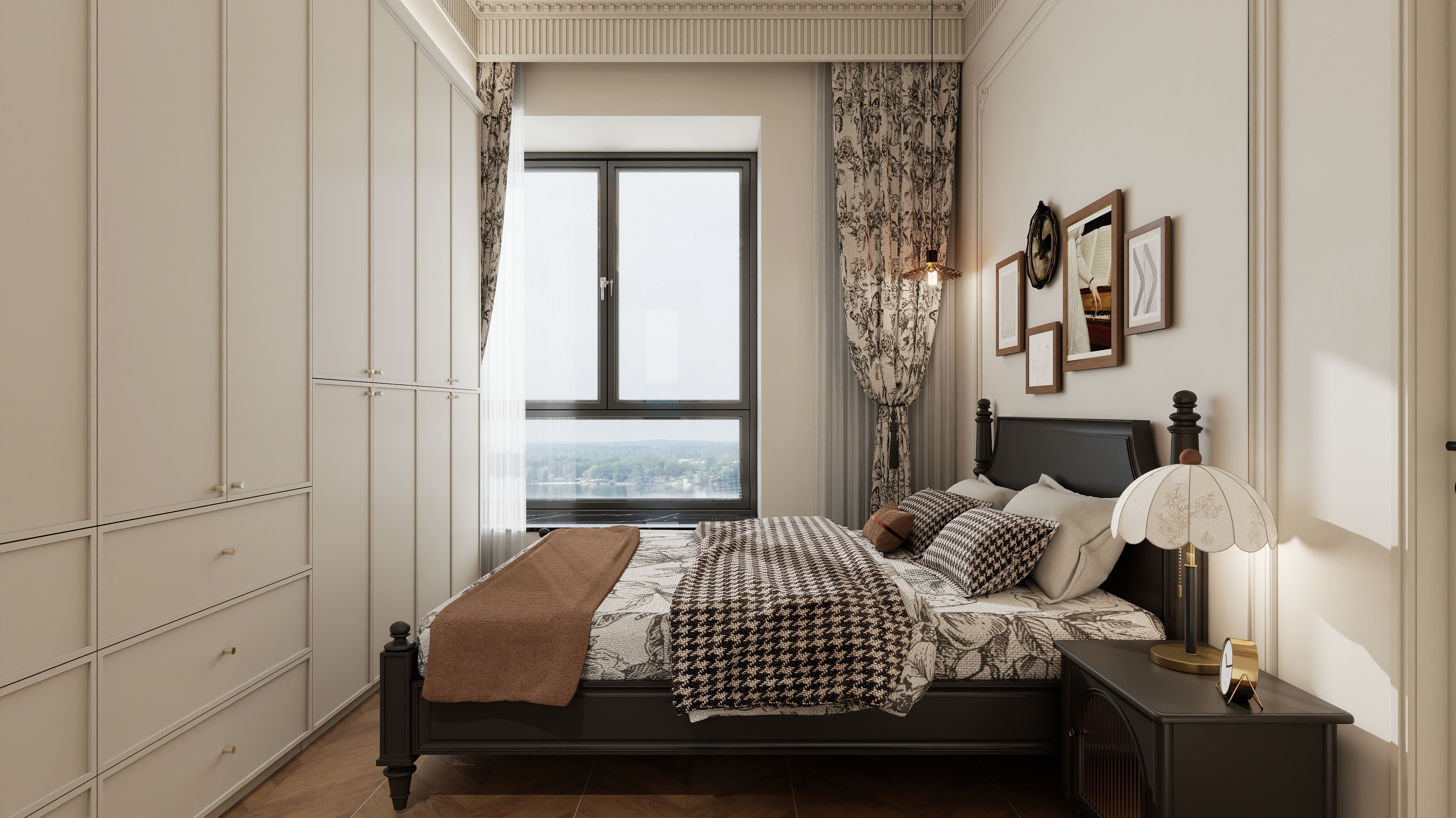 星空设计500-奶油95㎡3室装修效果图