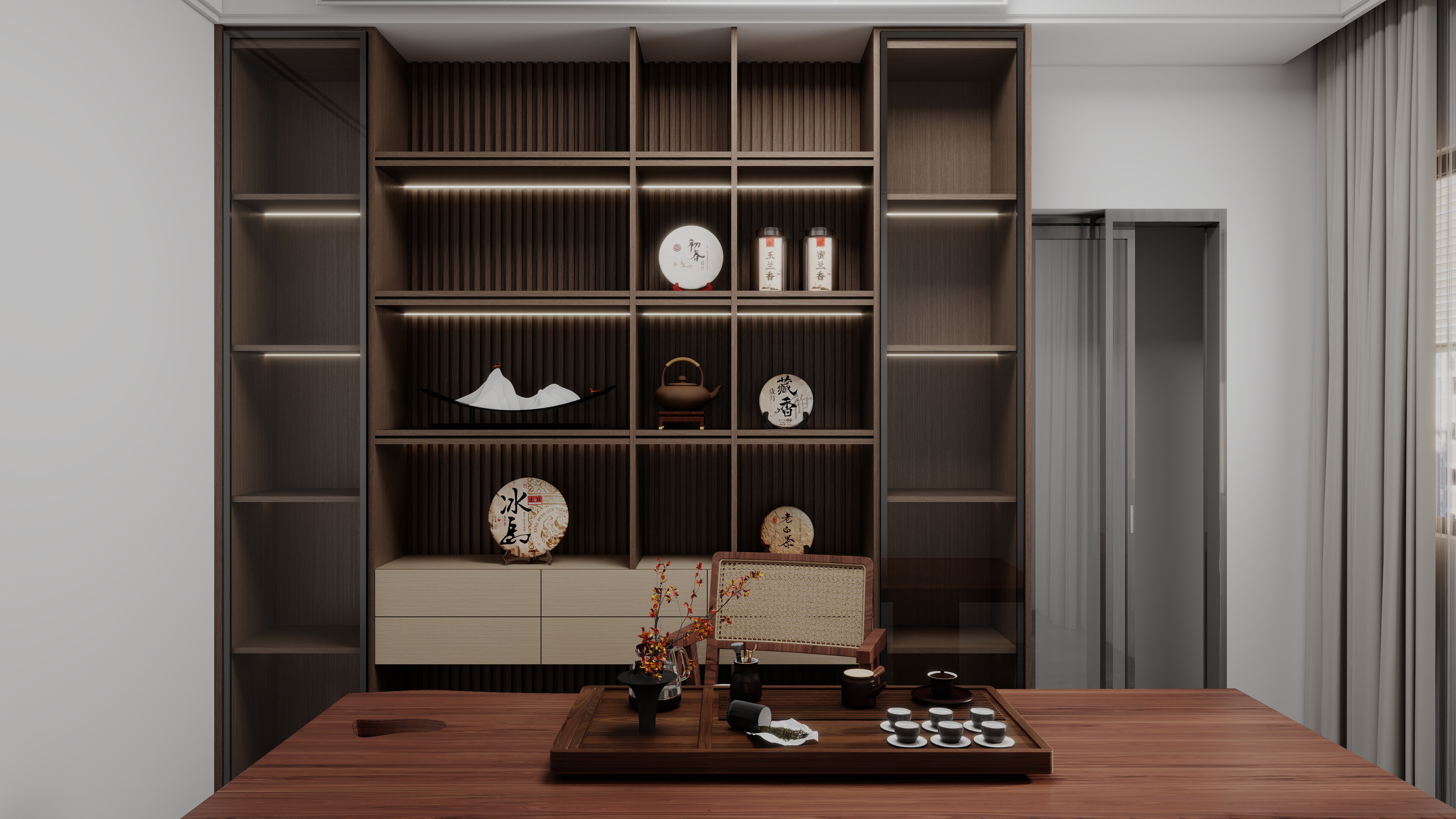 珈源工作室-原木意式风装修效果图