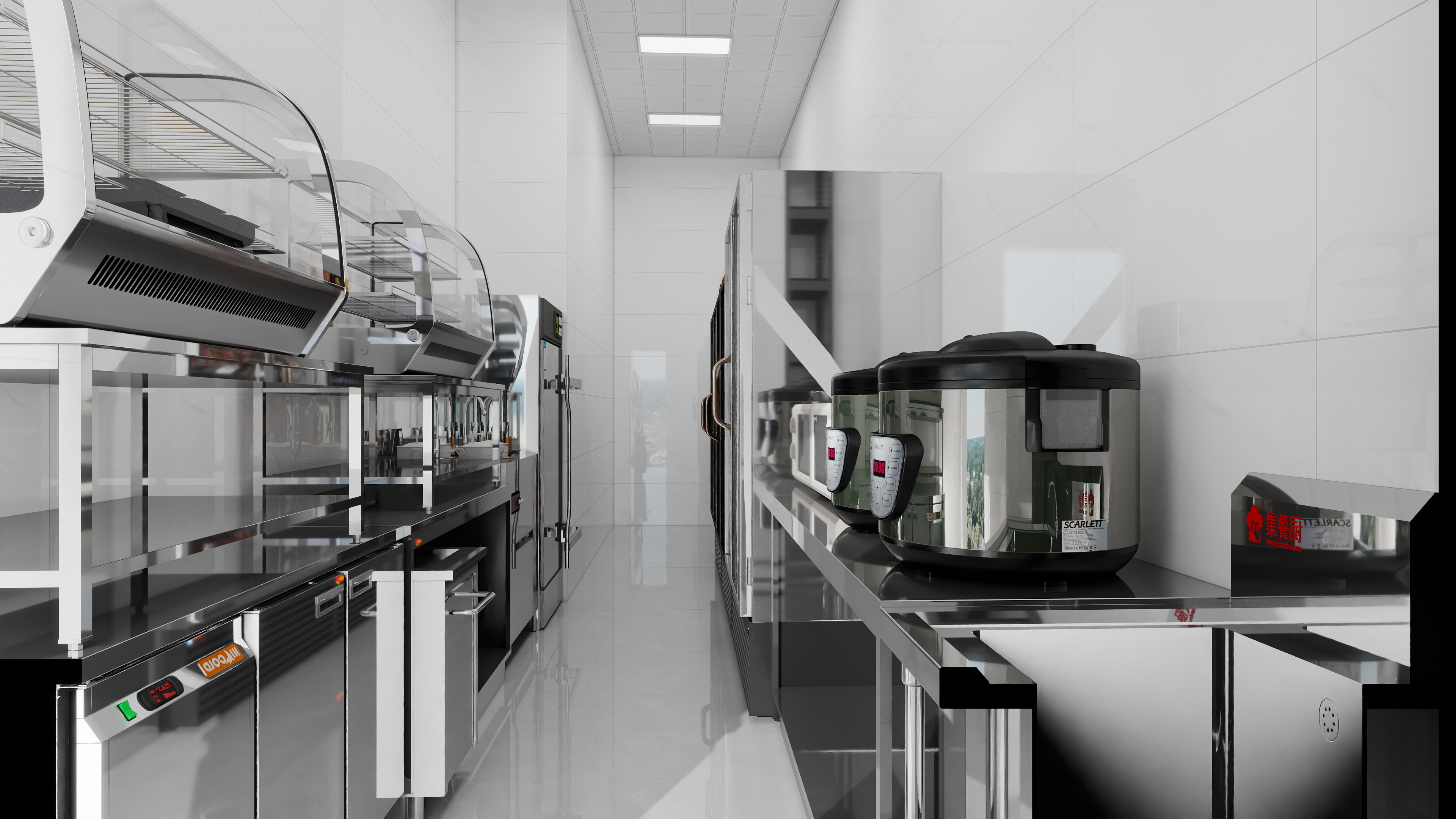 design-N1-火锅店厨房一层厨房装修效果图第1张