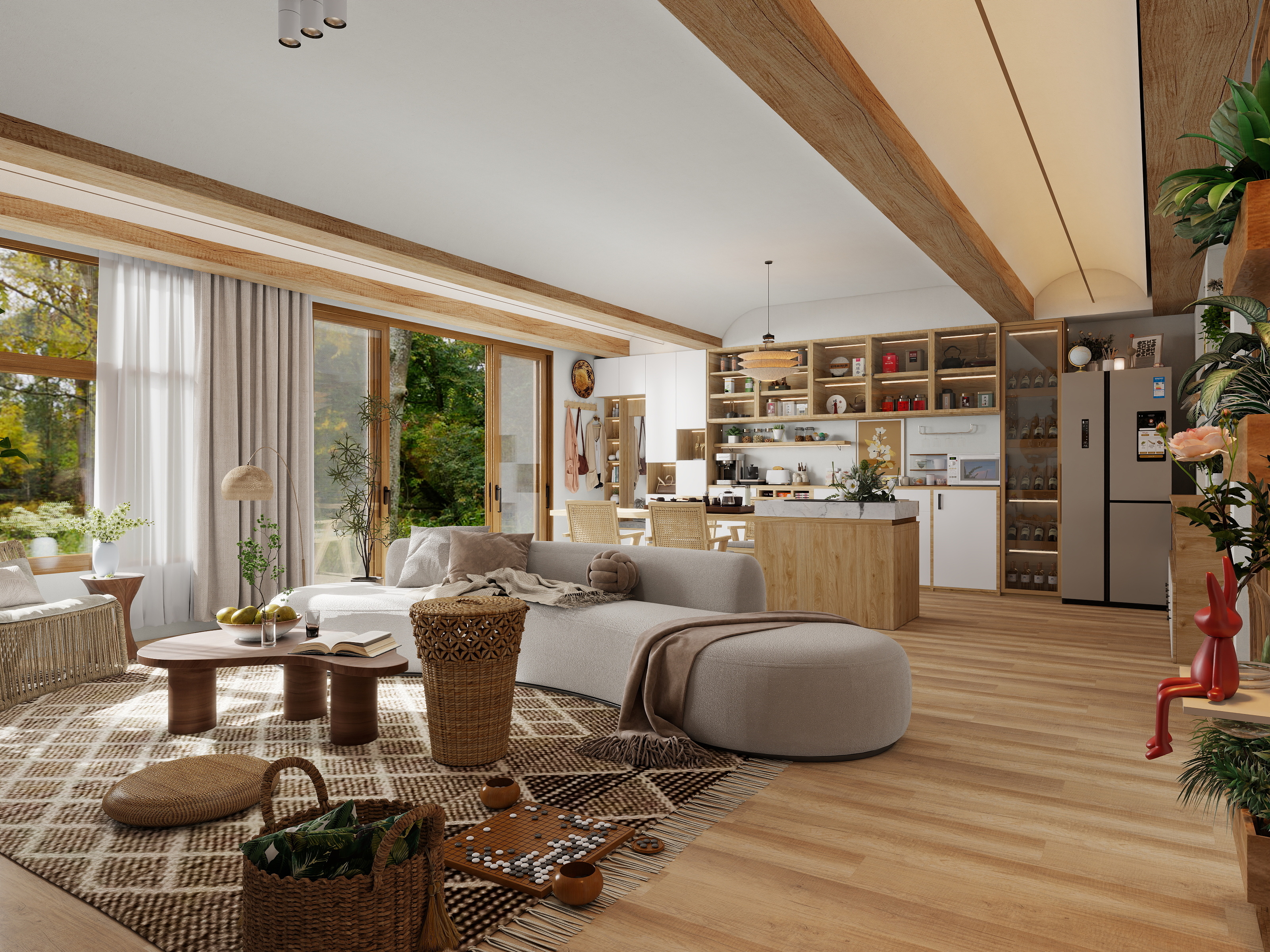 恩-原木风格装修效果图