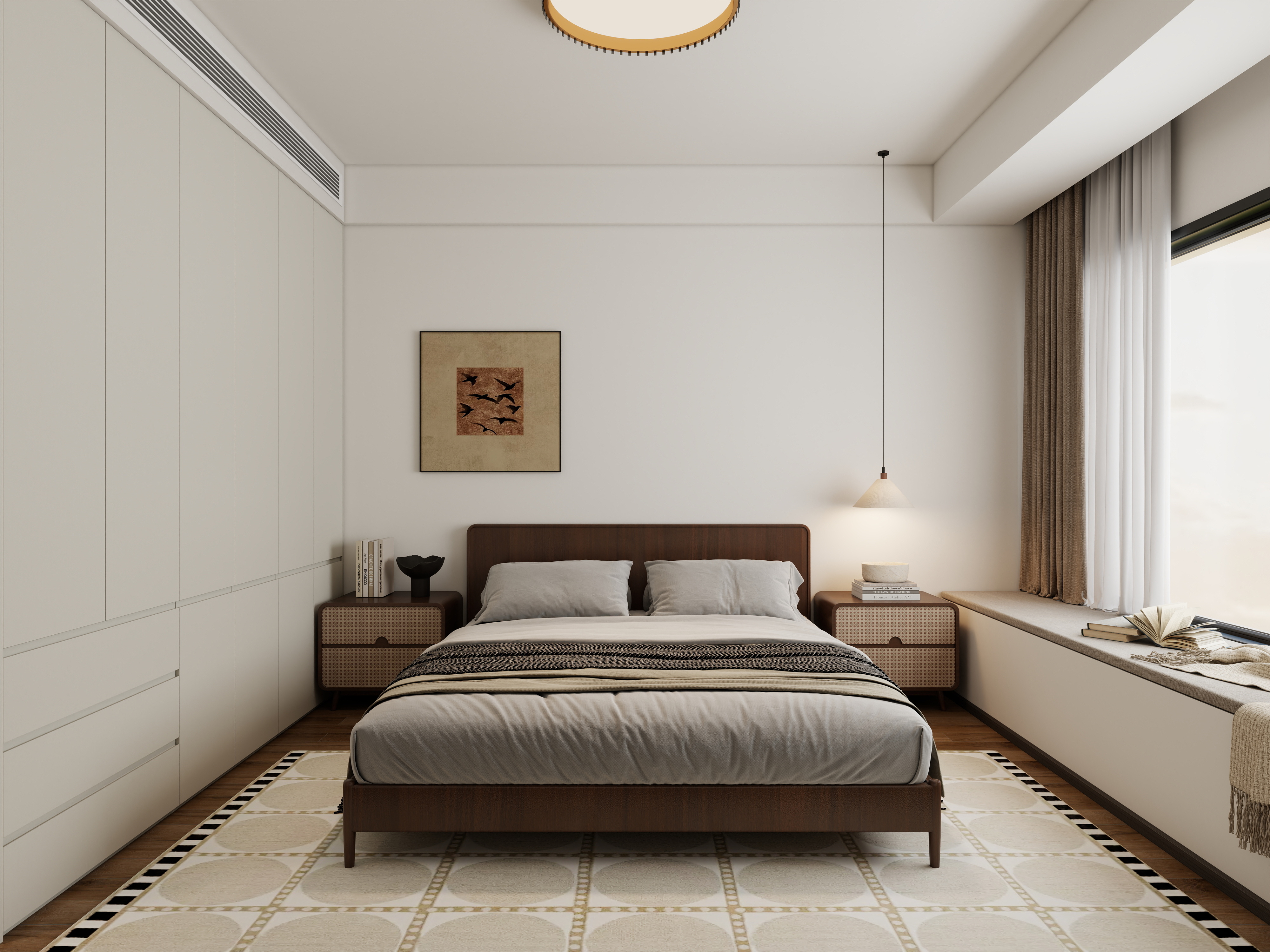 孙有权-『2025-11』127平丨现代简约精装房一层主卧装修效果图第2张