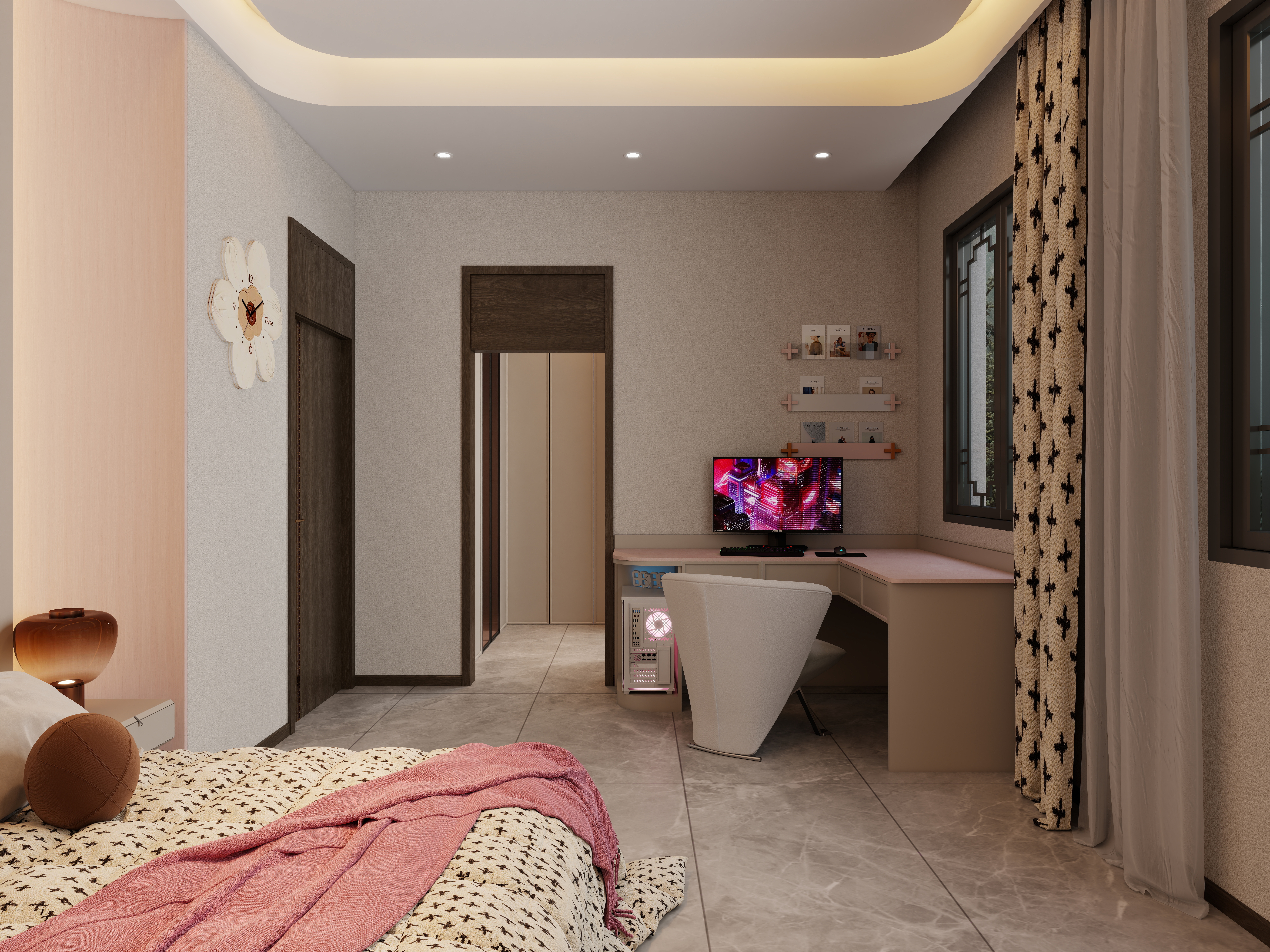 .midIbjc-玖珑御府 -58栋三层3F北次卧装修效果图第1张