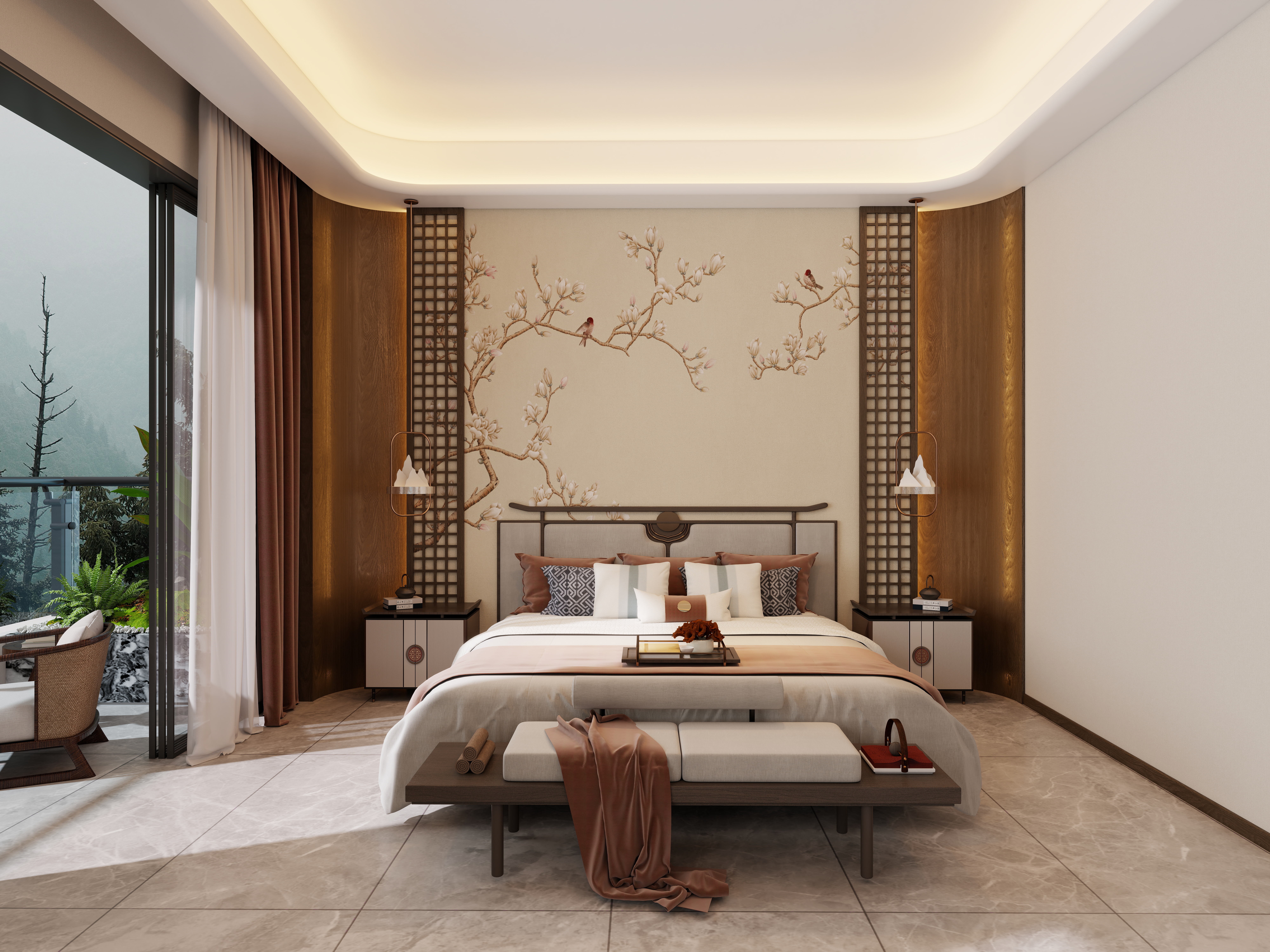 .midIbjc-玖珑御府 -58栋四层4F主卧装修效果图第1张