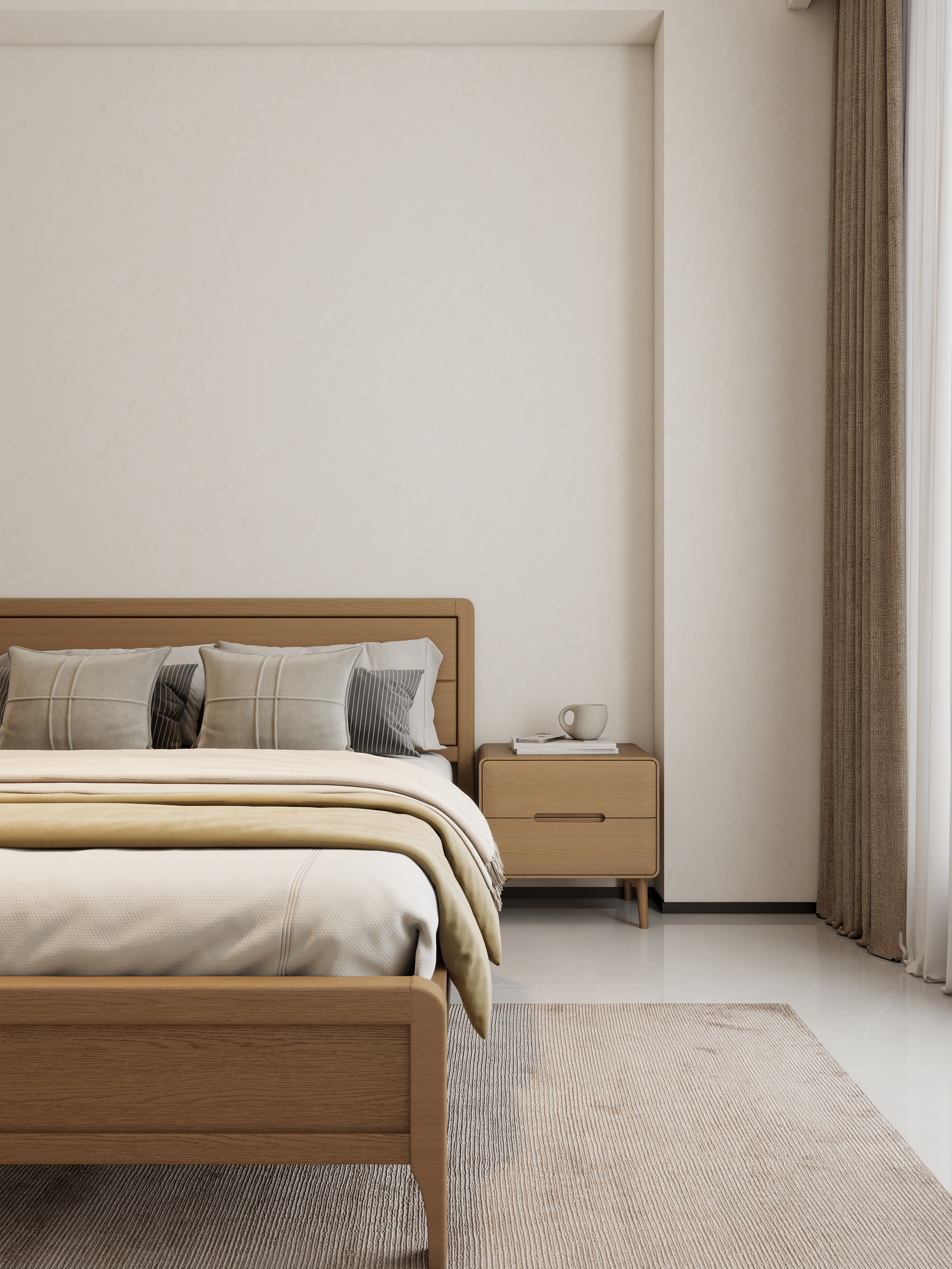 孙有权-『2025-11』136平丨现代简约四居室一层次卧三装修效果图第1张