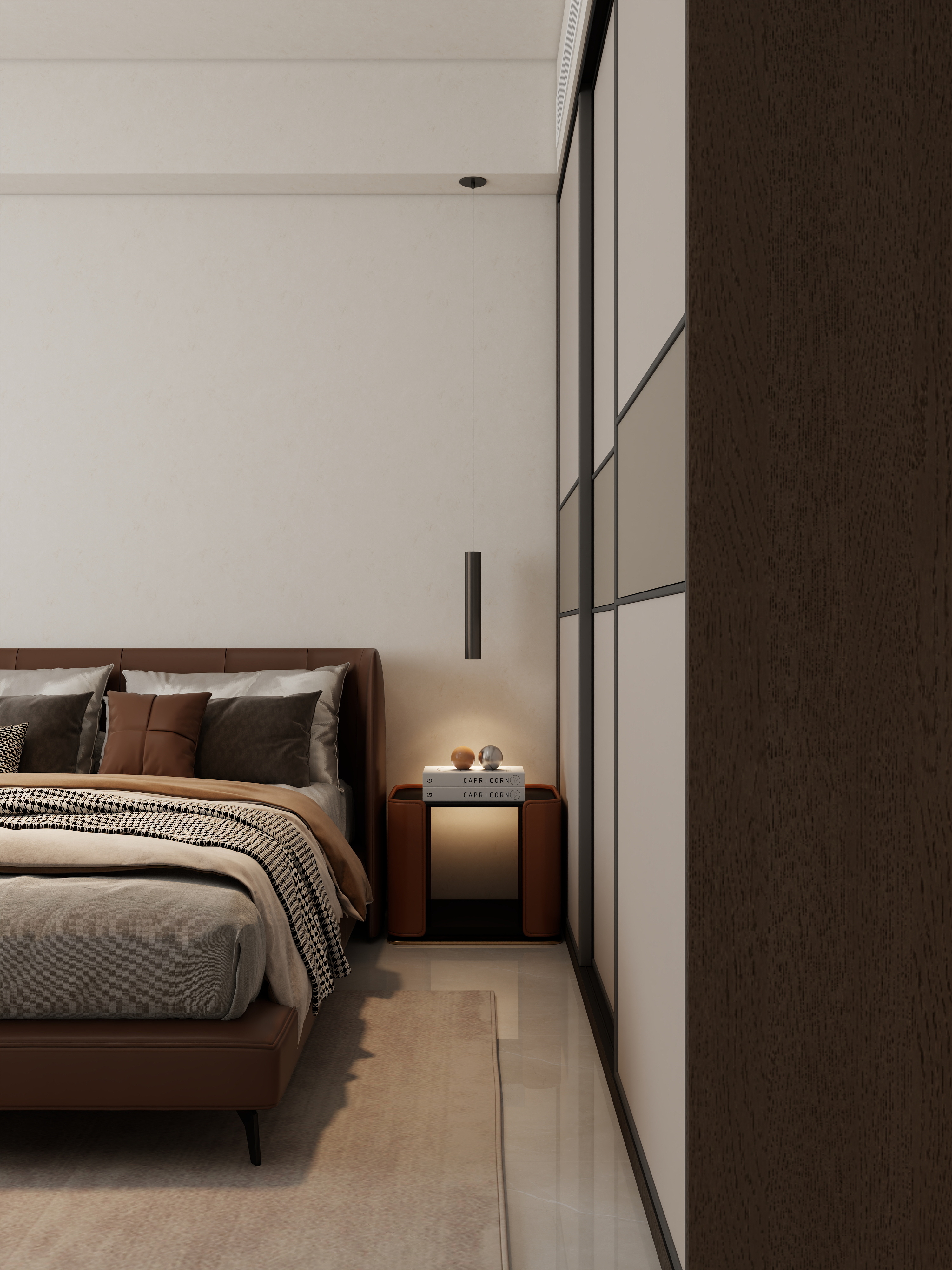 孙有权-『2025-11』136平丨现代简约四居室一层主卧装修效果图第1张