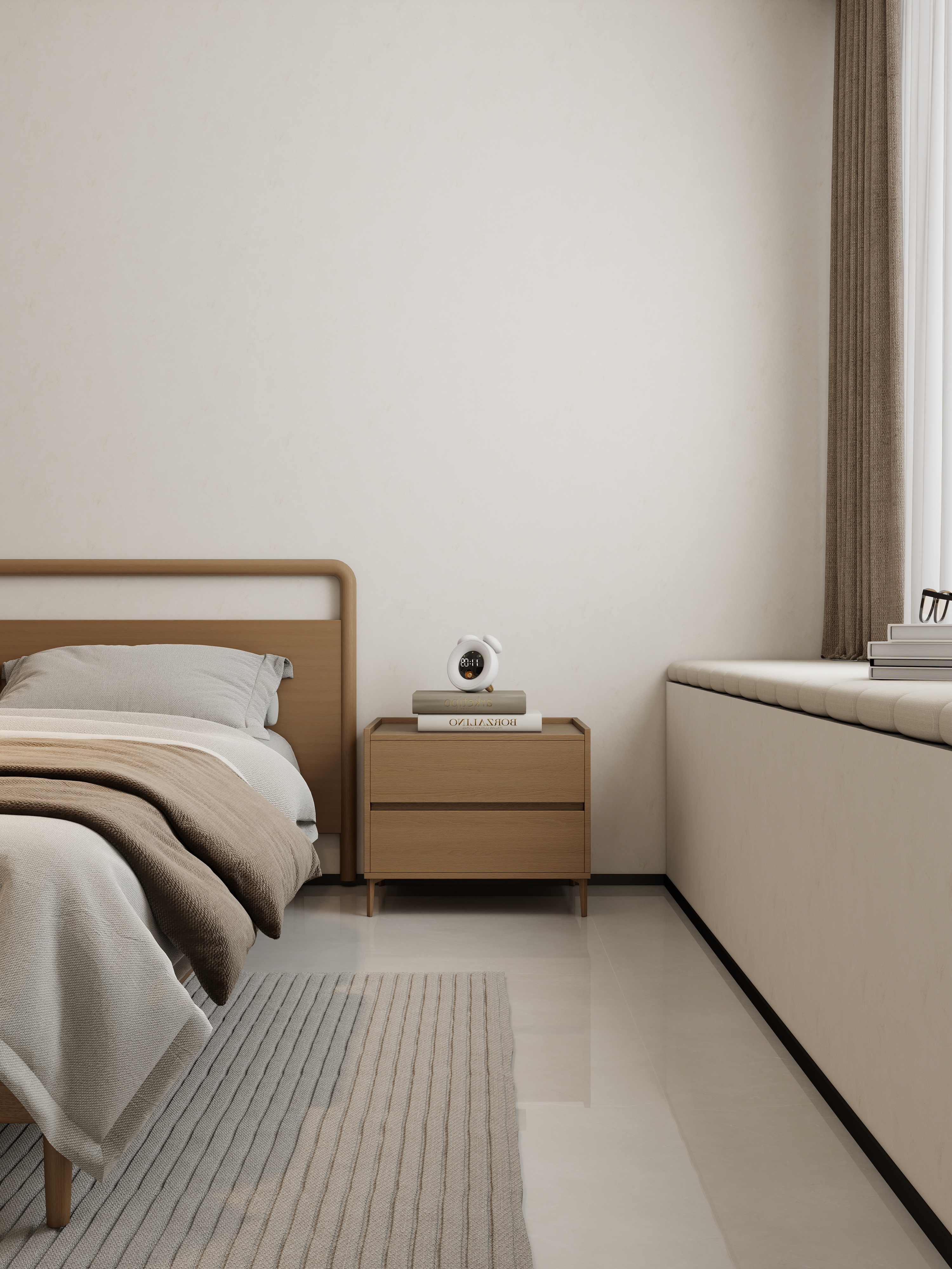 孙有权-『2025-11』136平丨现代简约四居室一层次卧二装修效果图第1张