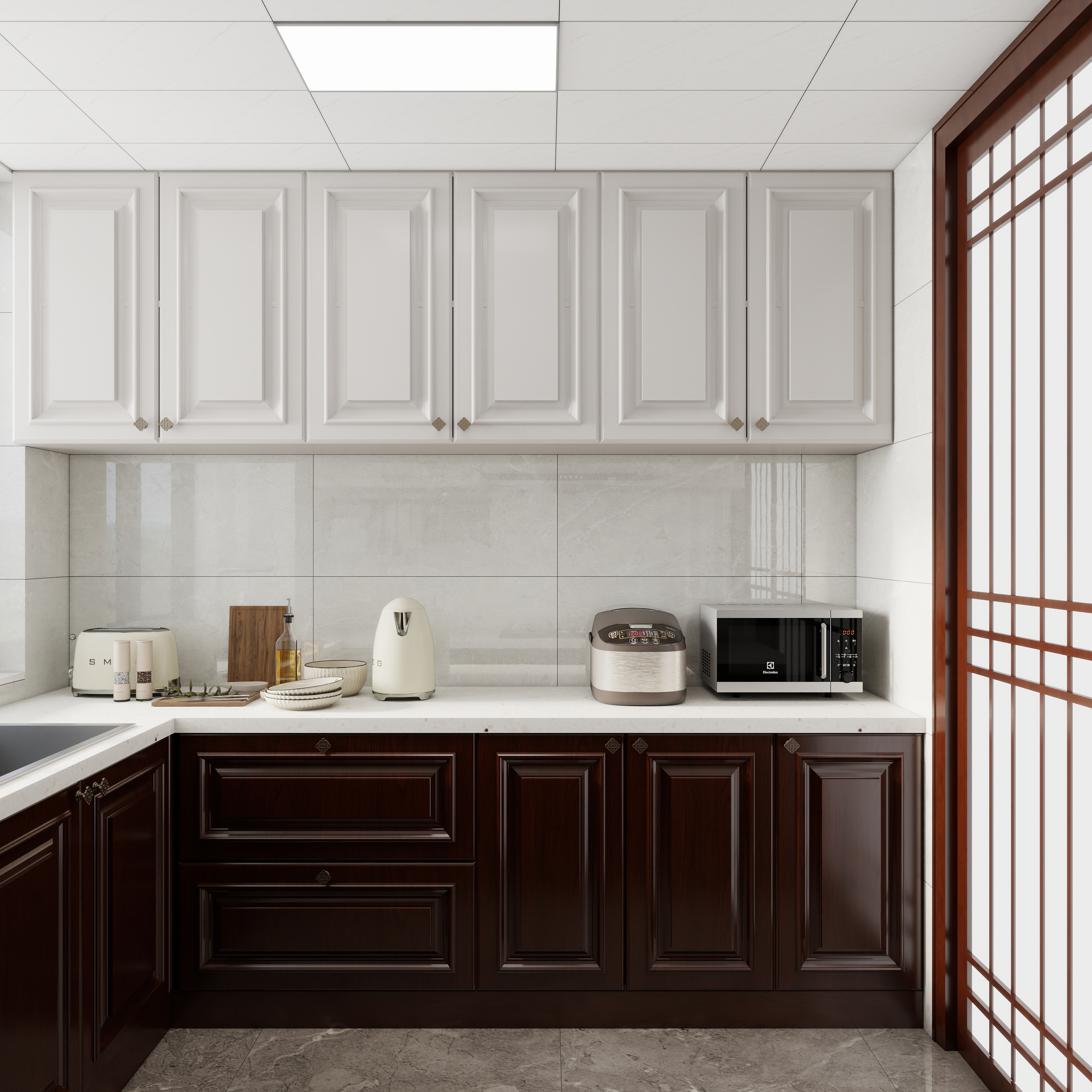 李青越-118平方新中式三居室 装修效果图