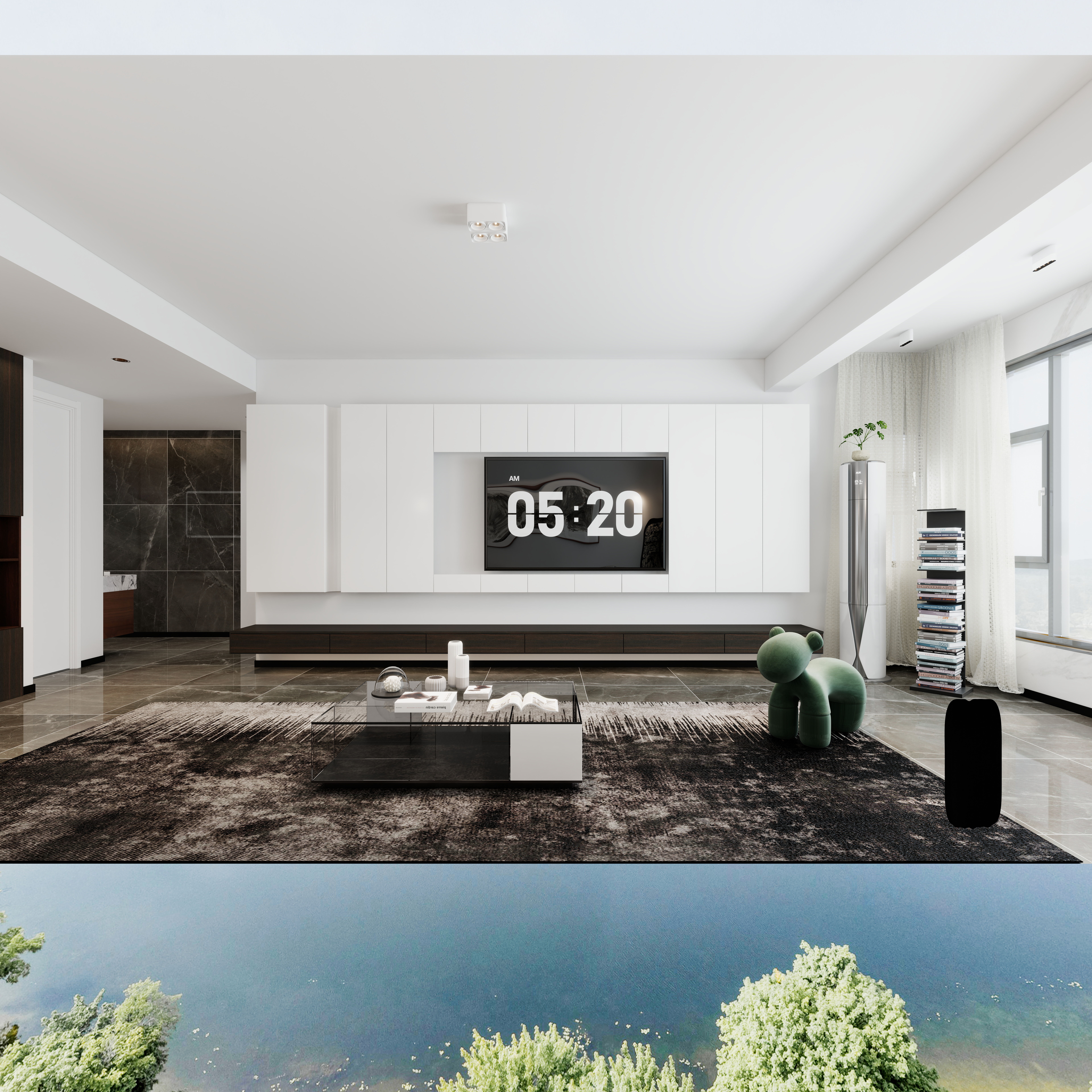 设计师小辉哥-117㎡2室现代中式（新中式）一层客餐厅装修效果图第4张