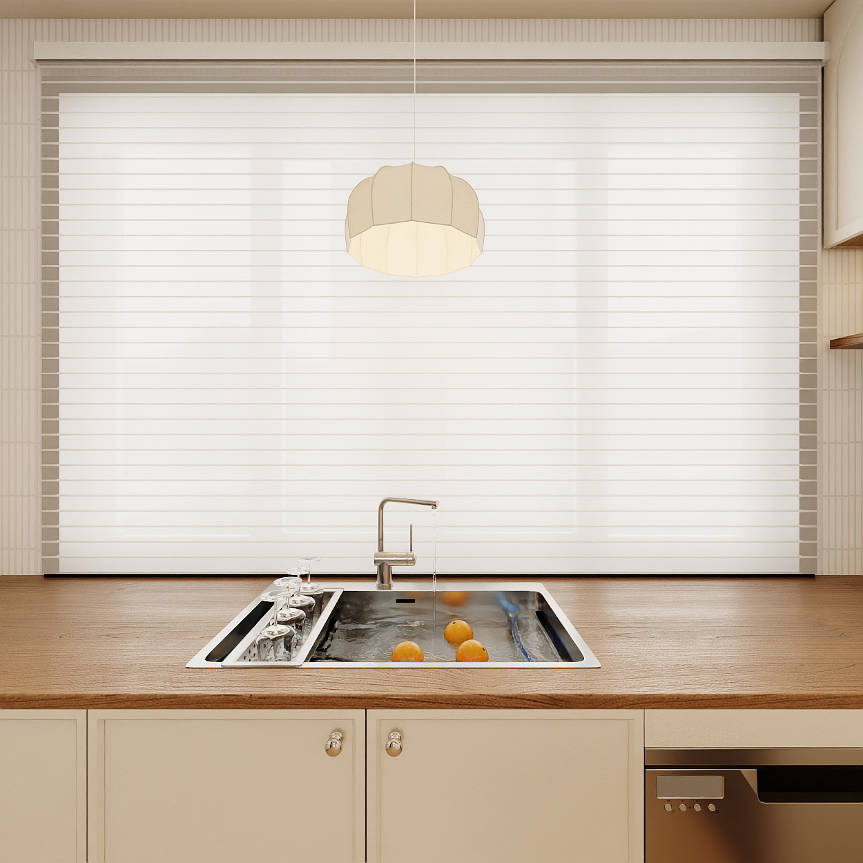 设计师1朱工-法式奶油一层厨房装修效果图第3张