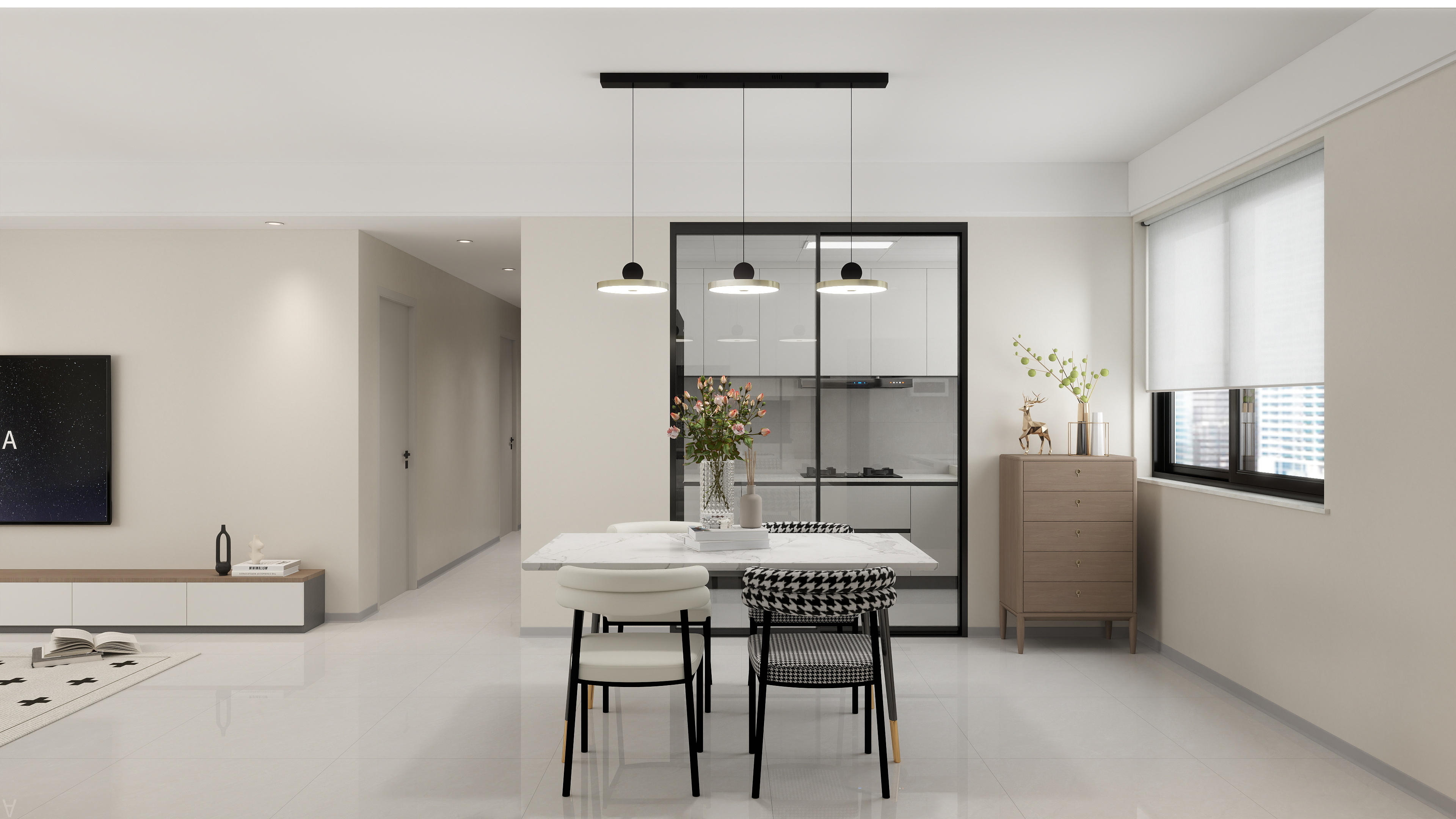 小胡设计-高河张楼现代简约126㎡3室-装修设计方案