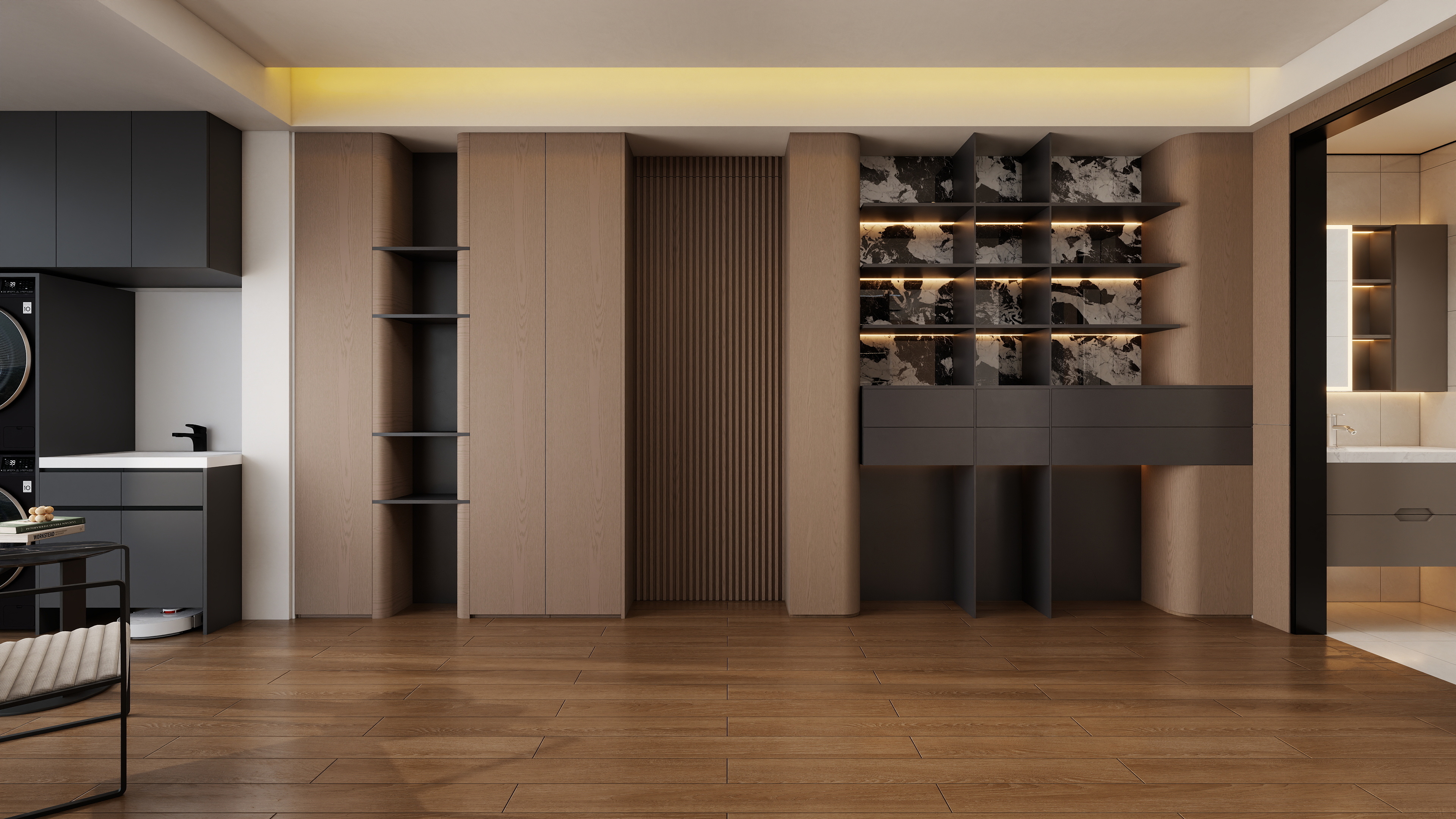 星空设计500一套-现代简约144㎡3室装修效果图