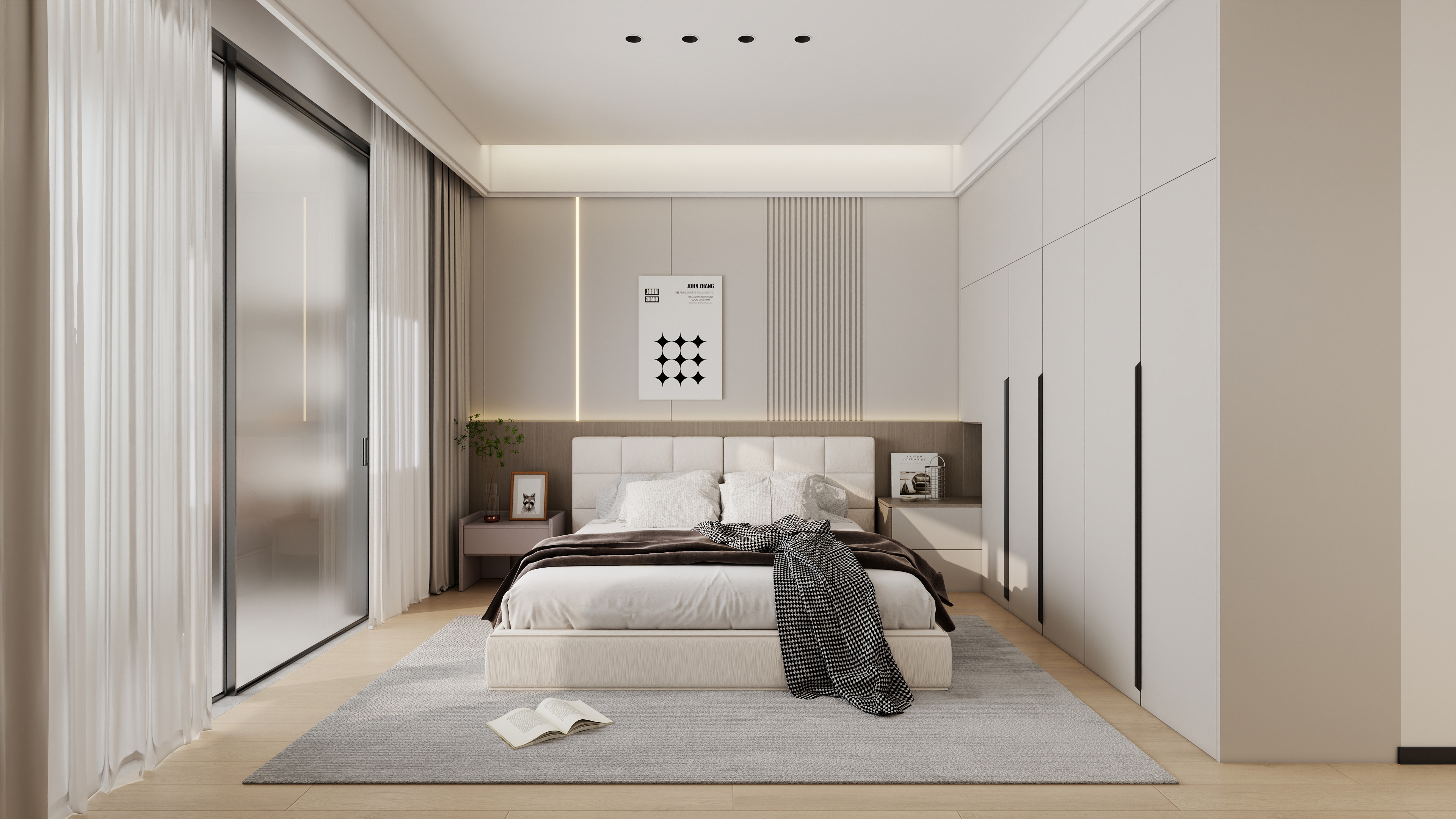 星空设计500-现代简约143㎡5室装修效果图