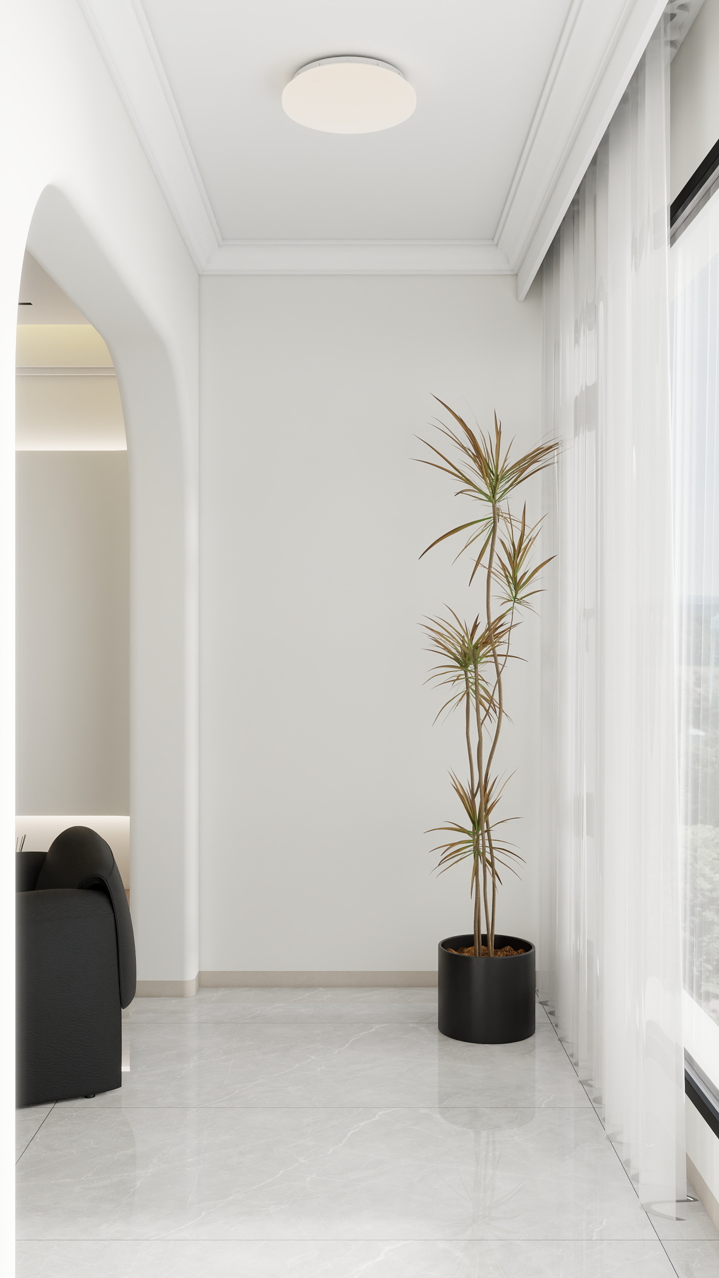 李青越-109平方现代简约三居室装修效果图