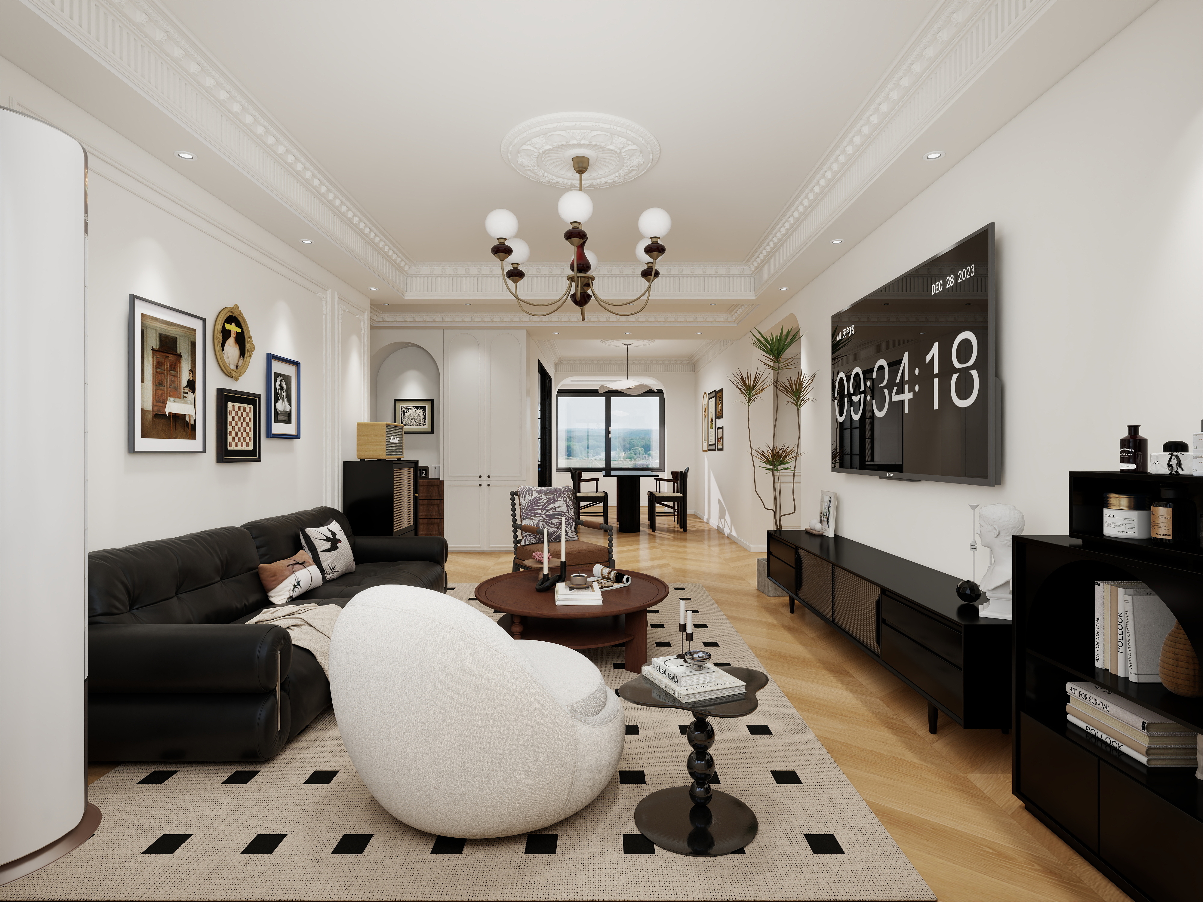 DXIN......-简美88㎡2室装修效果图