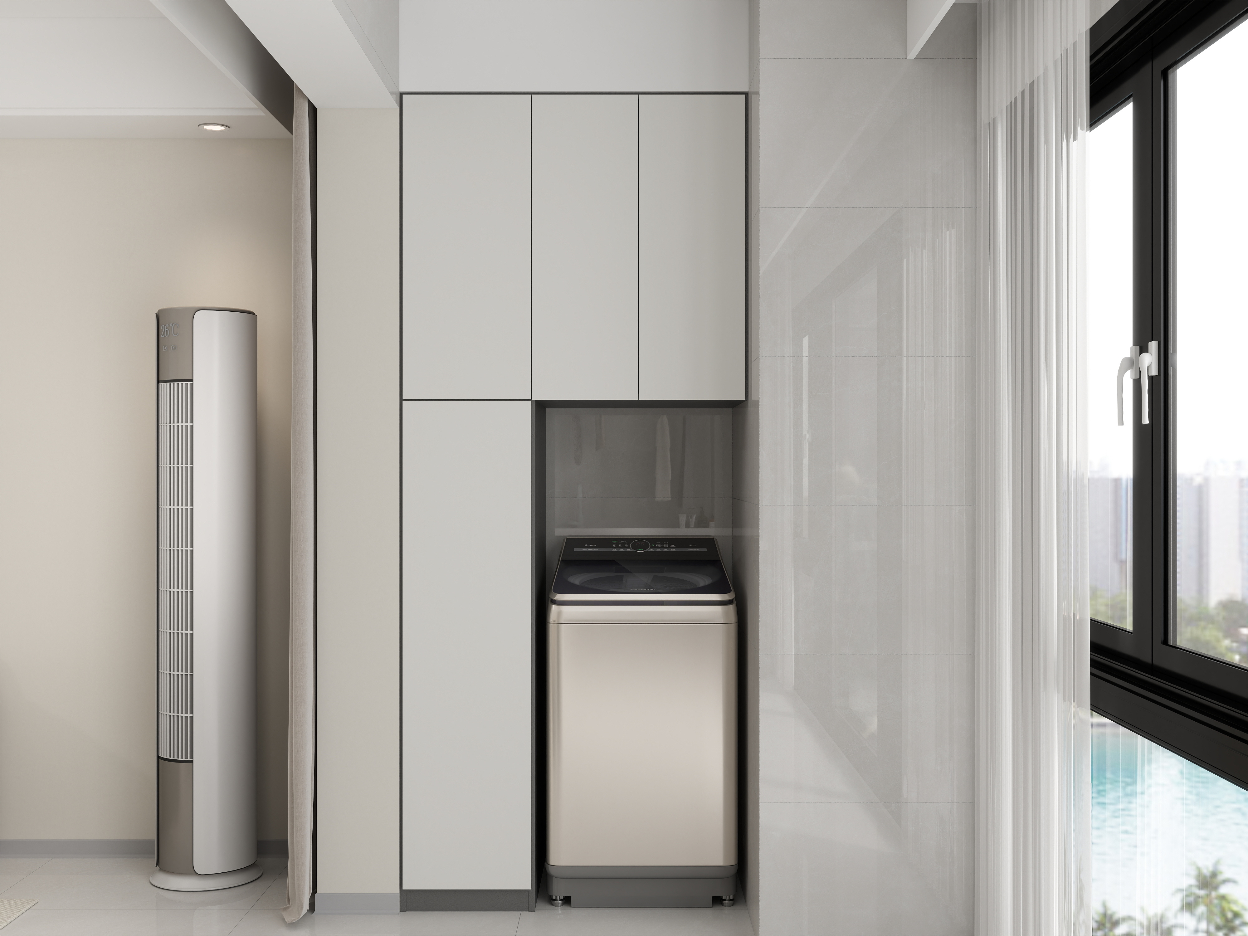 小胡设计-高河张楼现代简约126㎡3室装修效果图