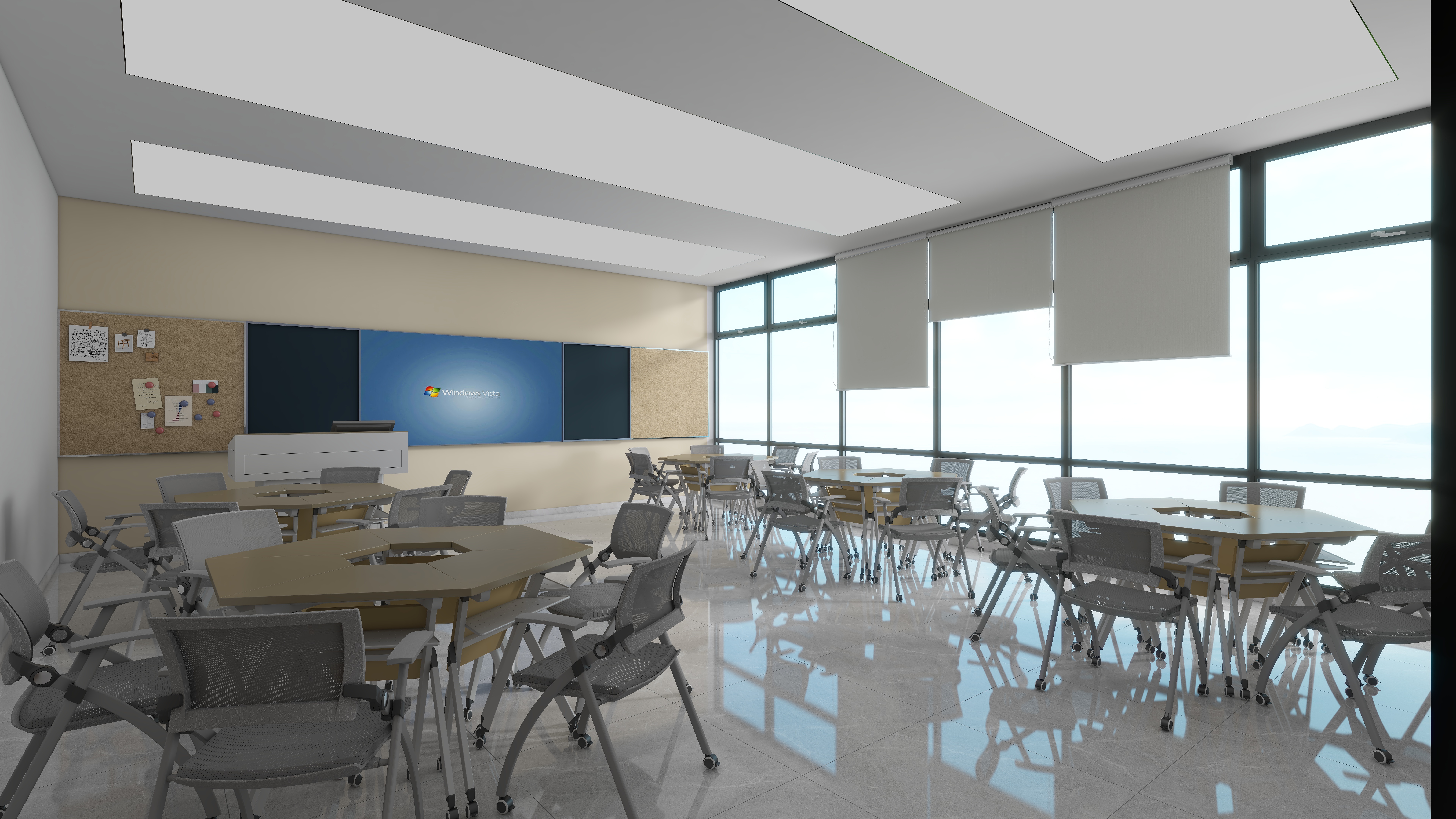 依诺萧-图书馆一层研讨室装修效果图第1张