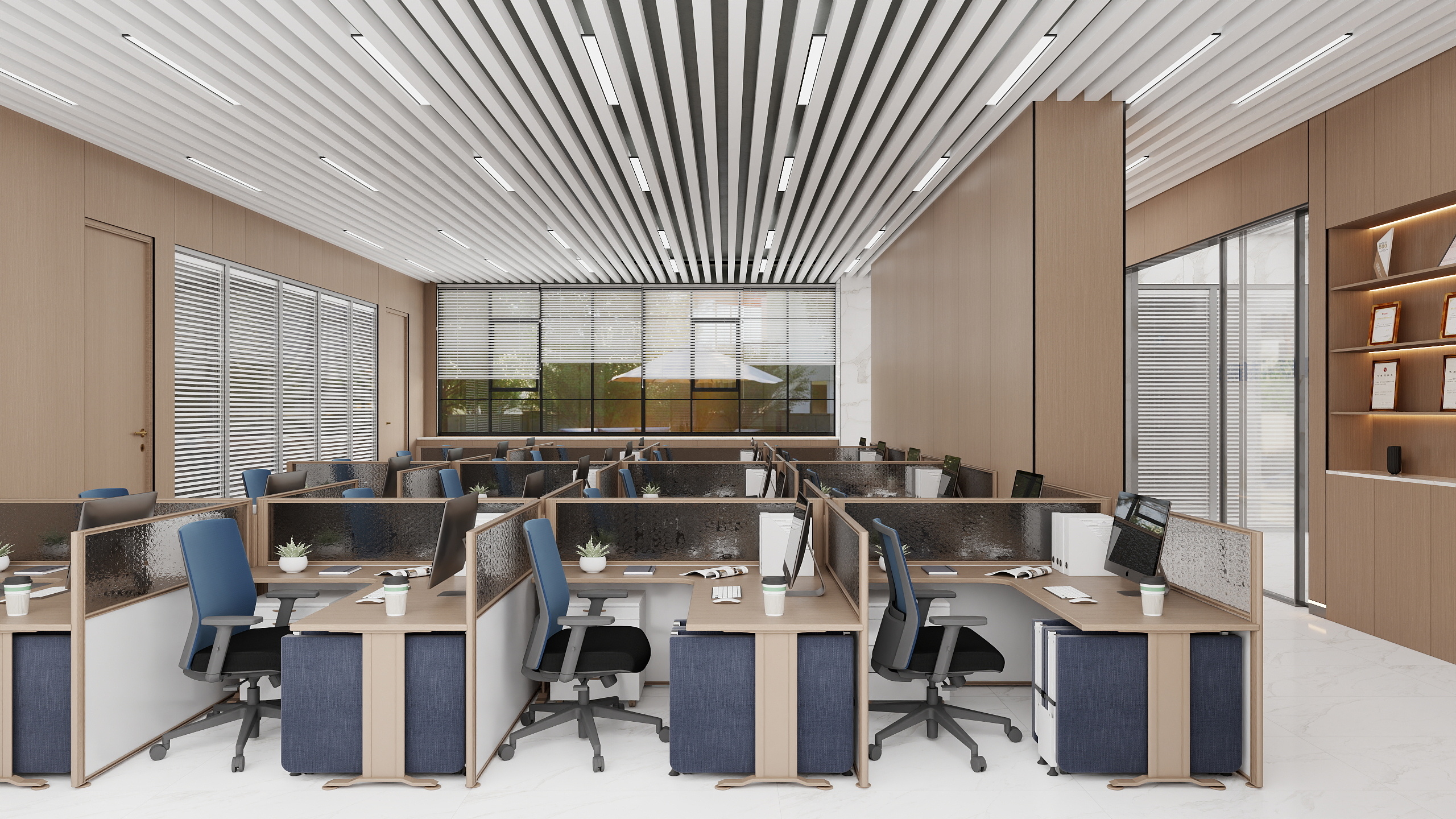 李青越-144平现代办公室装修效果图