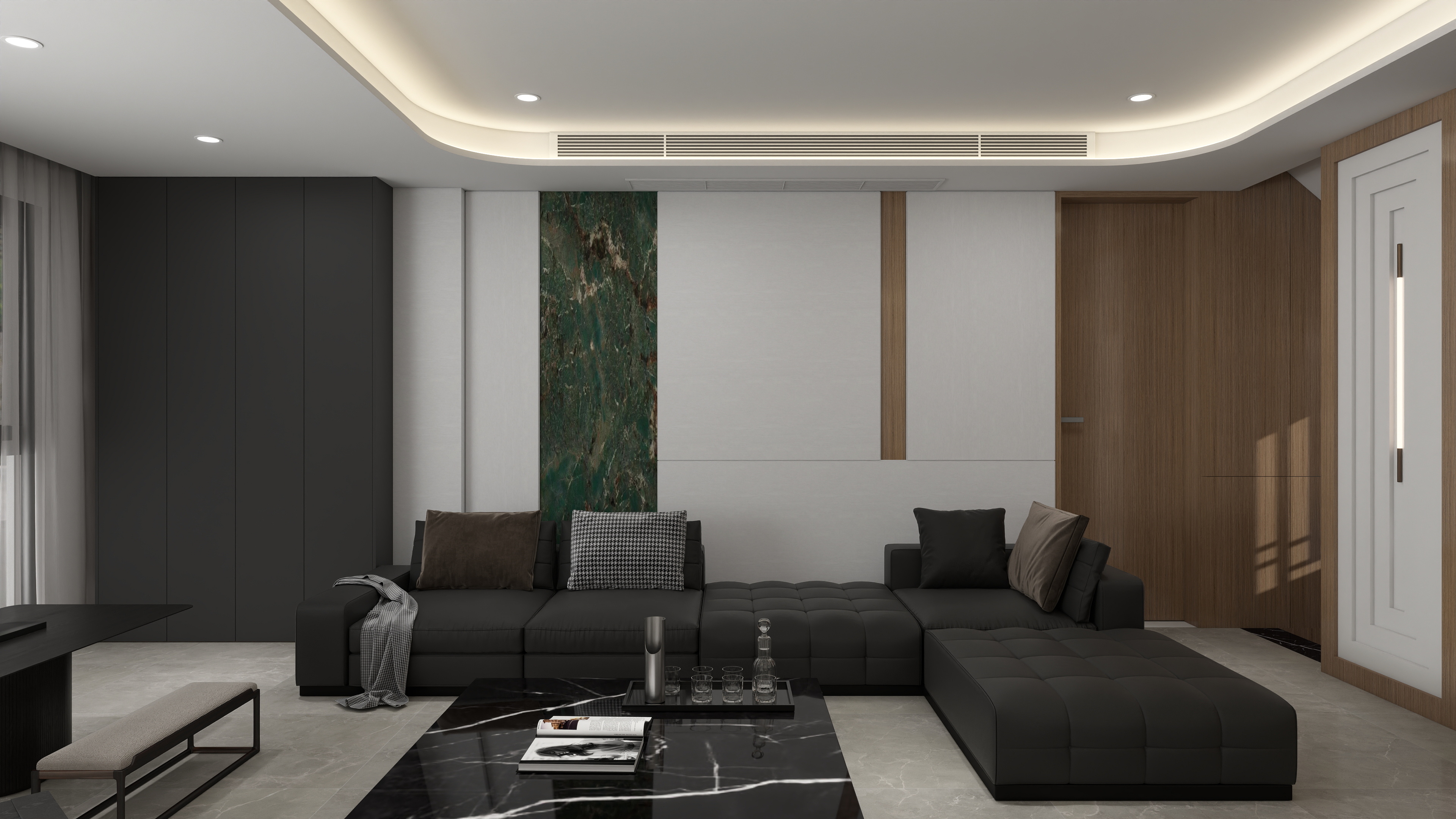 刘秋男-逍遥里联排别墅装修效果图