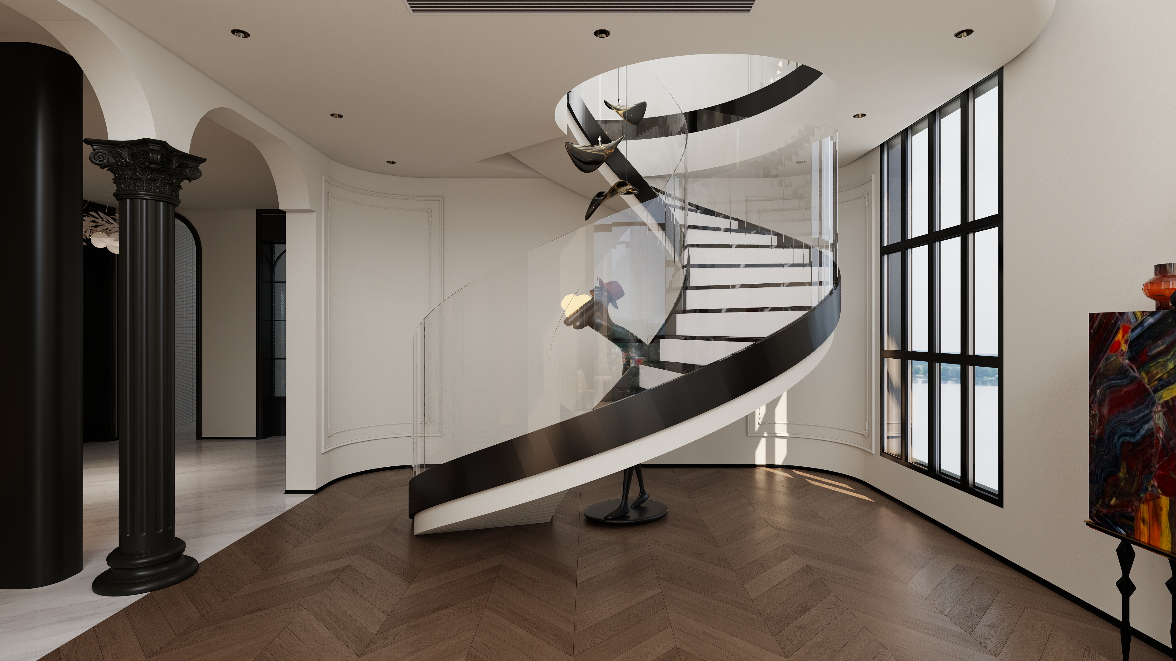 星空设计500一套-混搭168㎡3室装修效果图