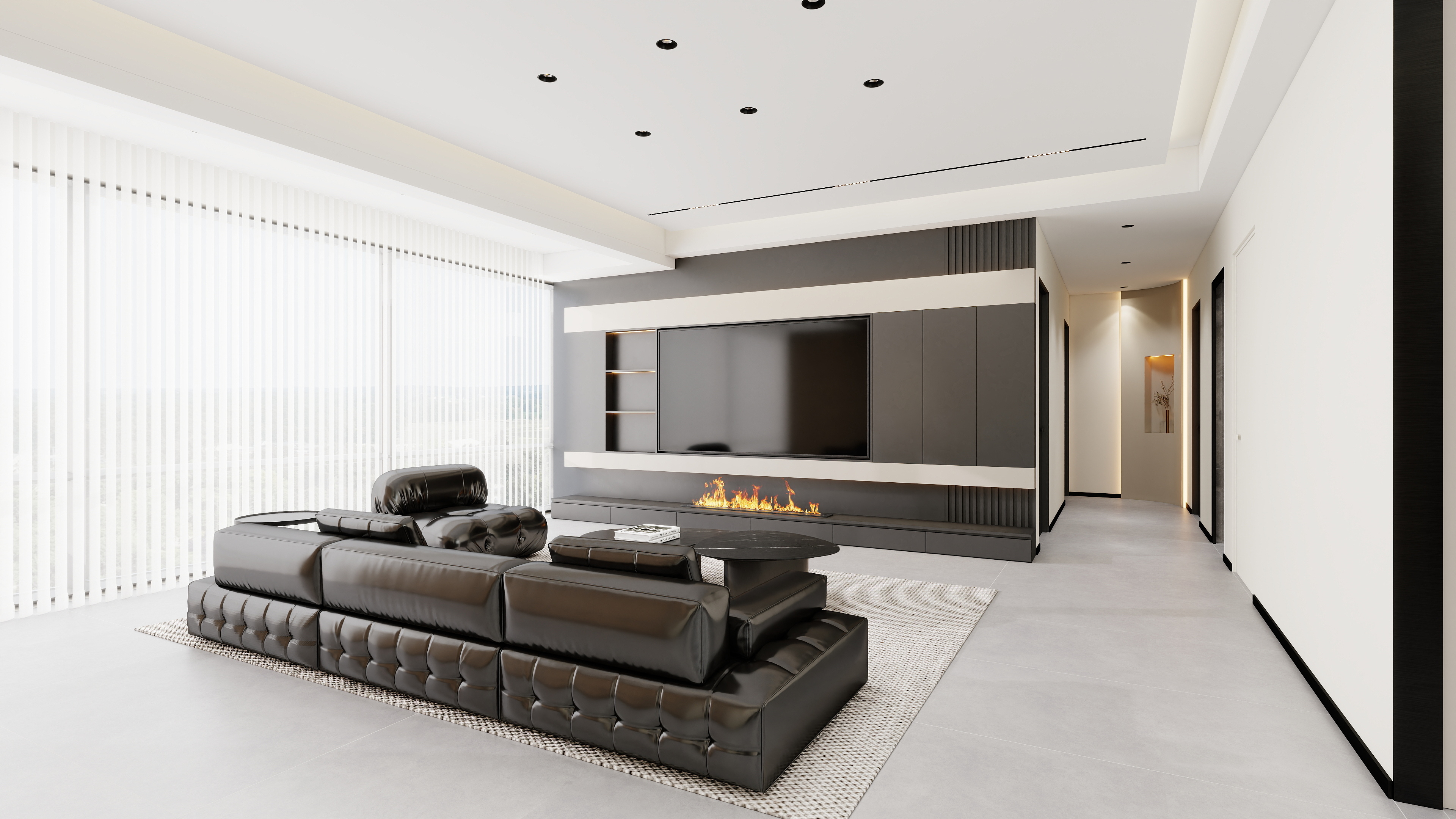 星空设计500一套-小区房现代简约133㎡4室装修效果图