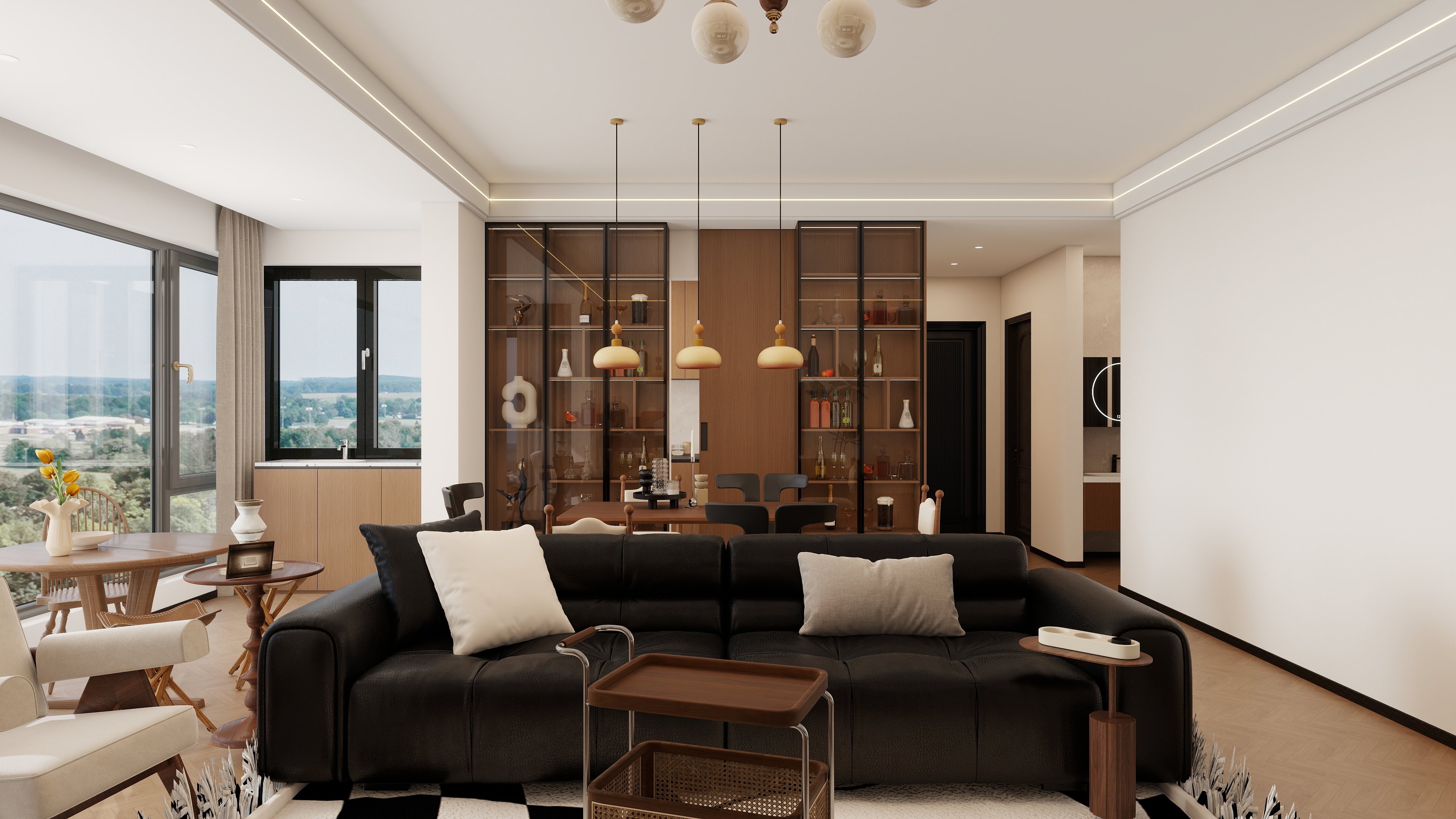 李青越-127平中古风四居室装修效果图