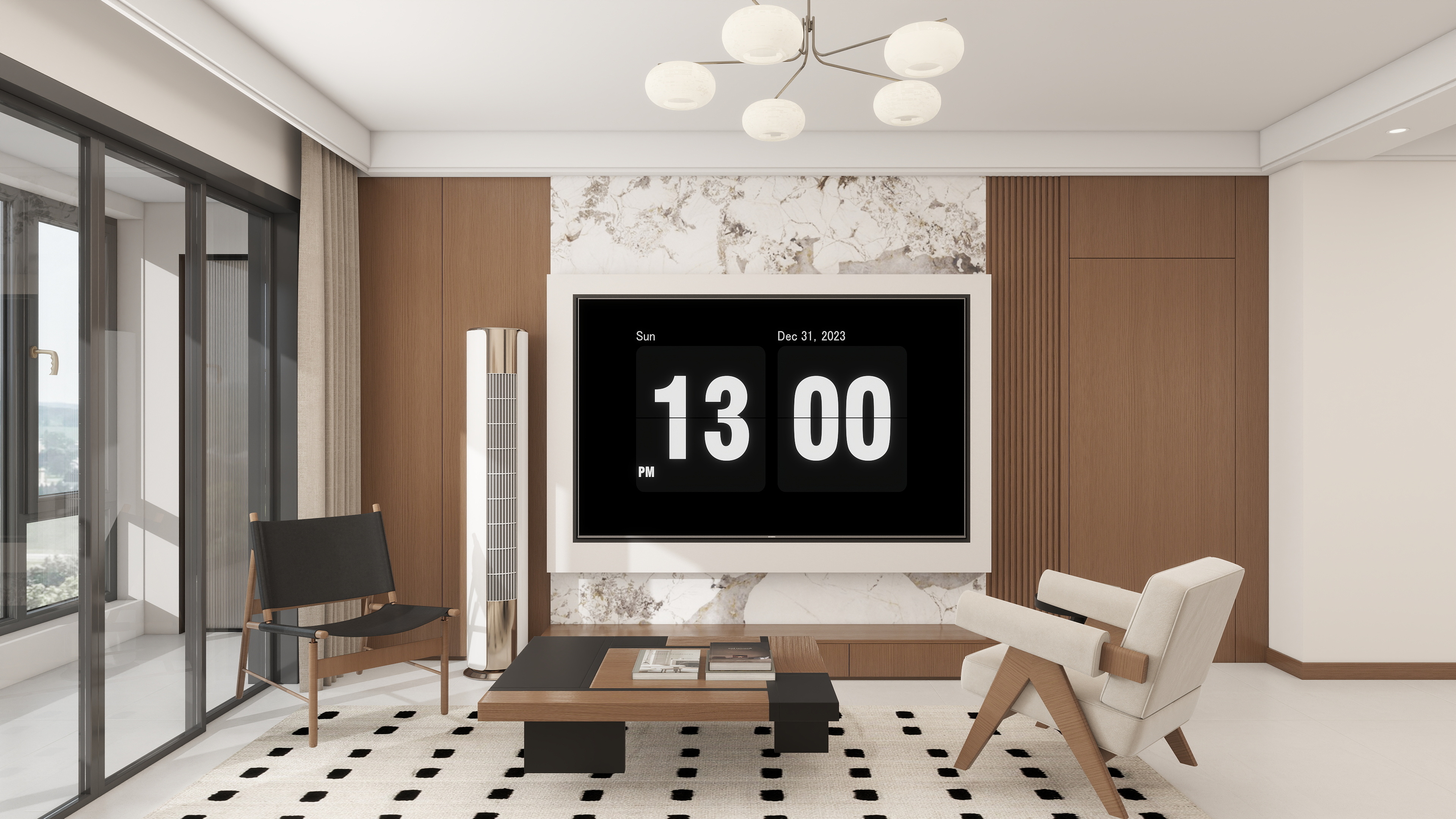 李青越-115平中古风三居室装修效果图