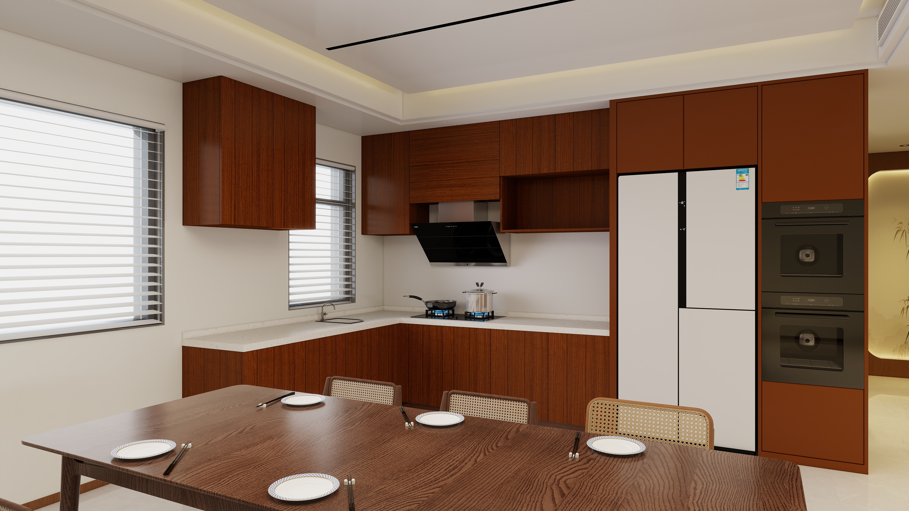 画画的贝壳-191㎡4室 一层客餐厅装修效果图第3张