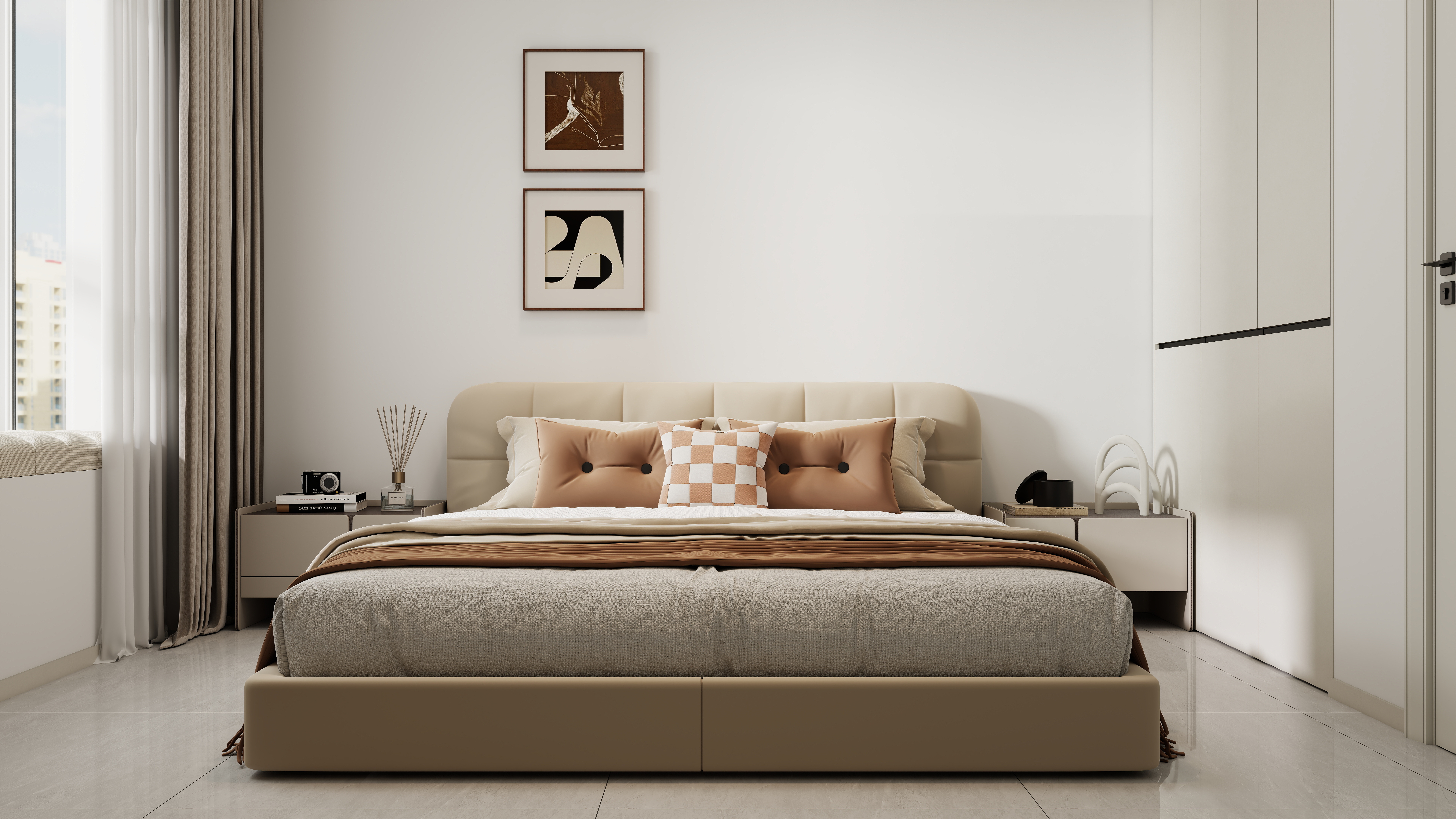 庄育霖-汇峰天峻90平现代3室一层主卧装修效果图第2张