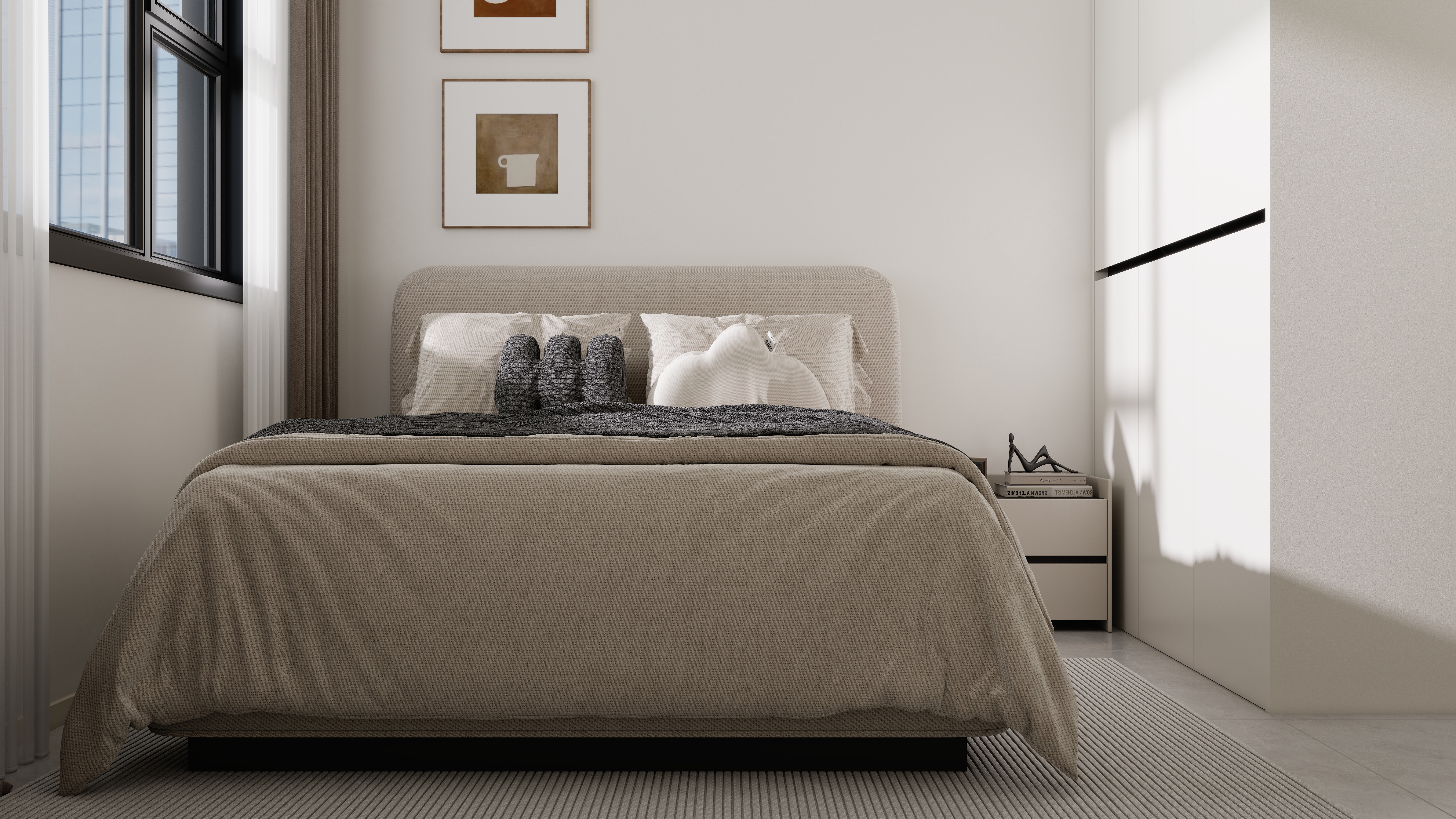 李佳洋-金山花苑107平现代3室一层卧室装修效果图第2张