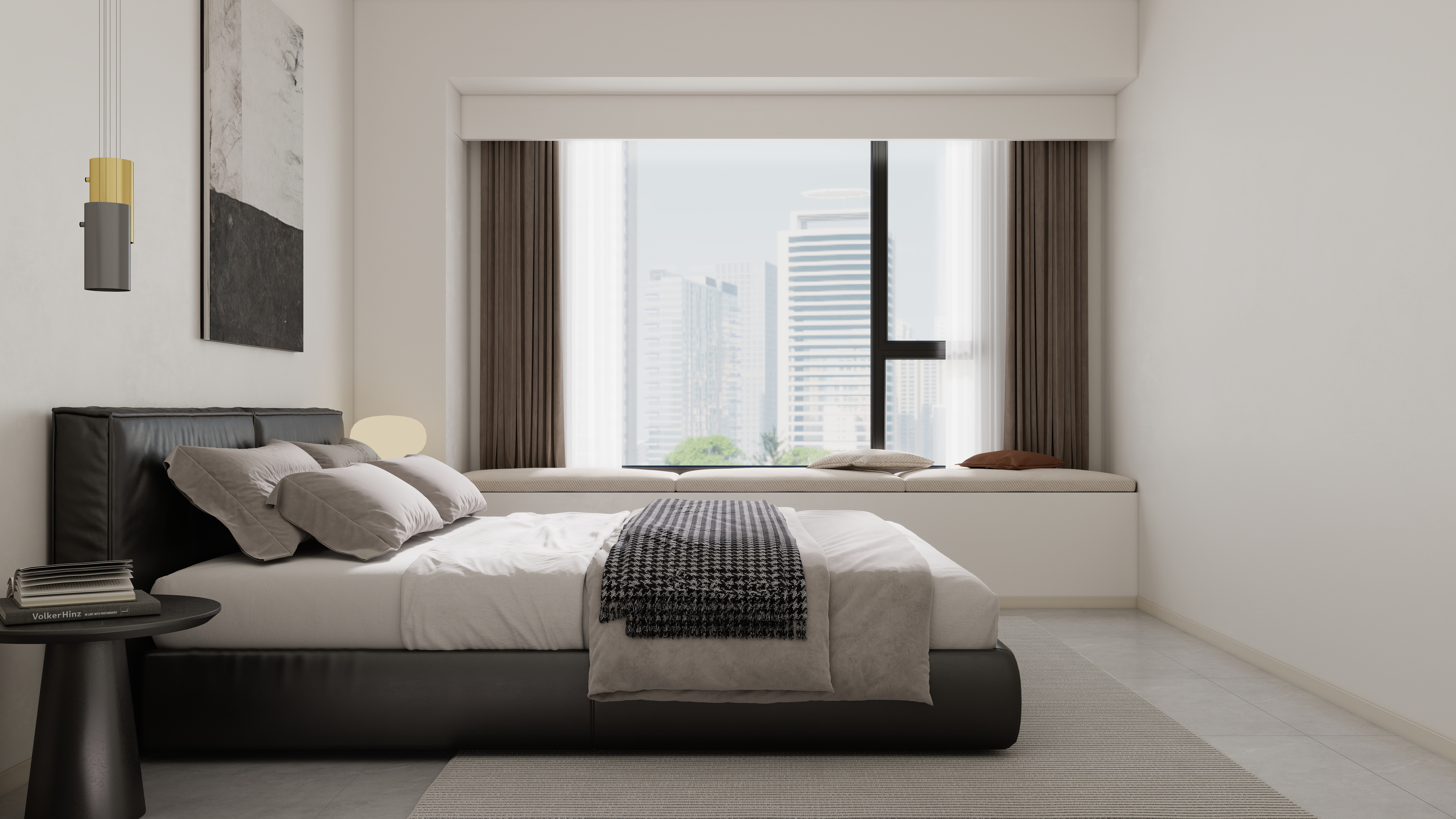 李佳洋-金山花苑107平现代3室一层主卧装修效果图第3张