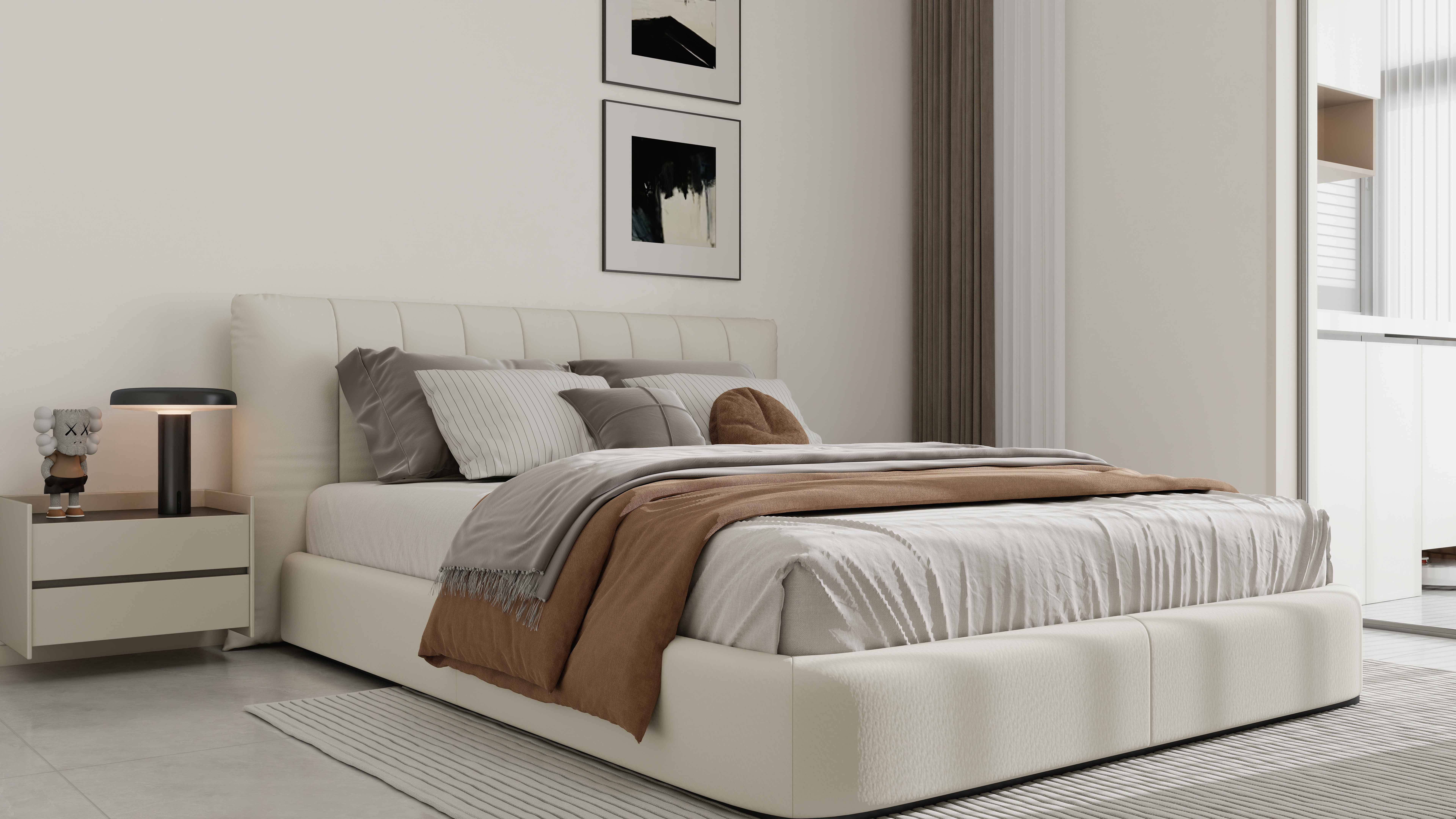 李佳洋-金山花苑107平现代3室一层次卧装修效果图第3张