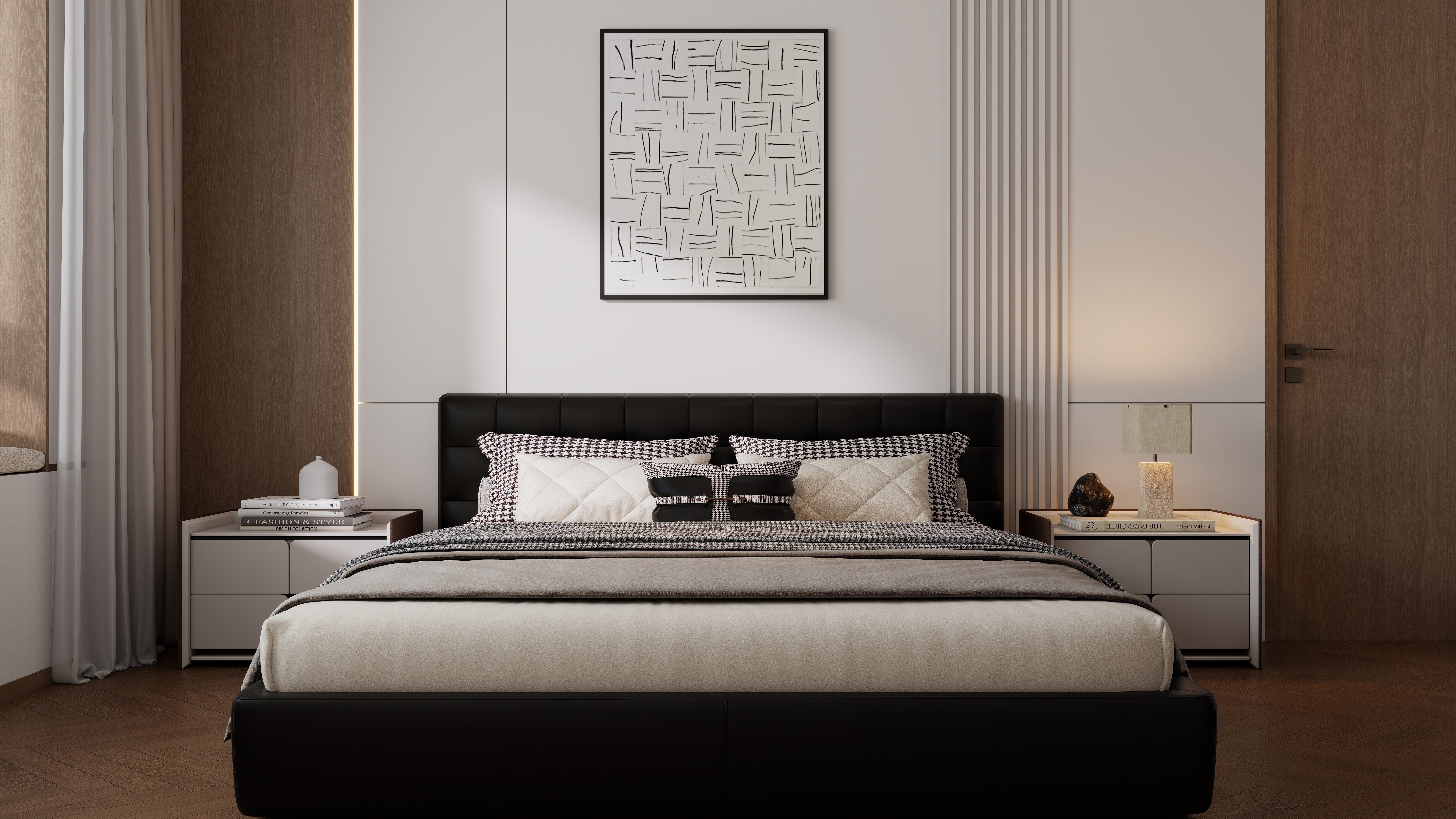 李佳洋-城市花园120平意式3室一层主卧装修效果图第1张