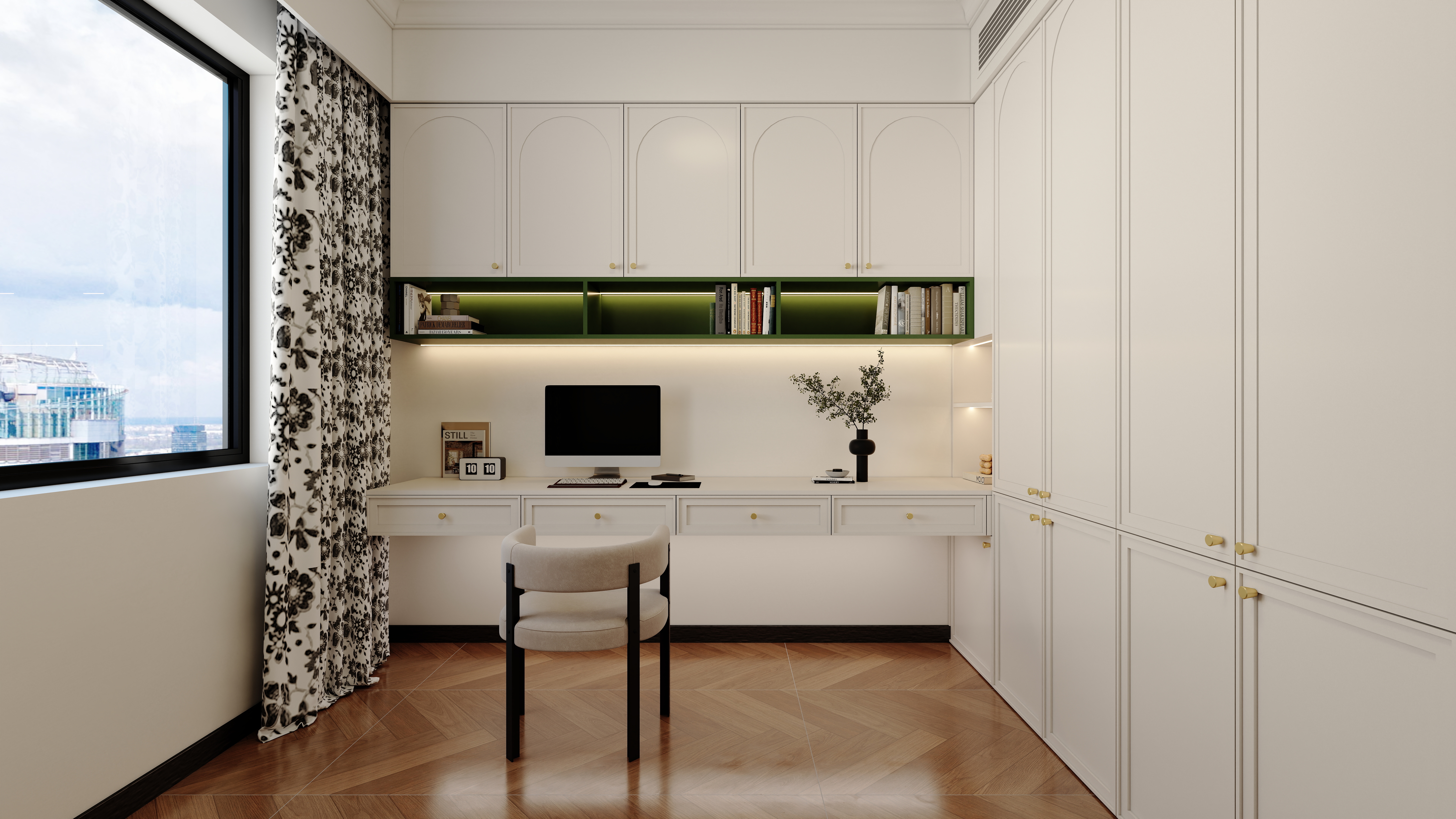 YY.洛洛-法式 146㎡  三室 一层多功能室装修效果图第2张