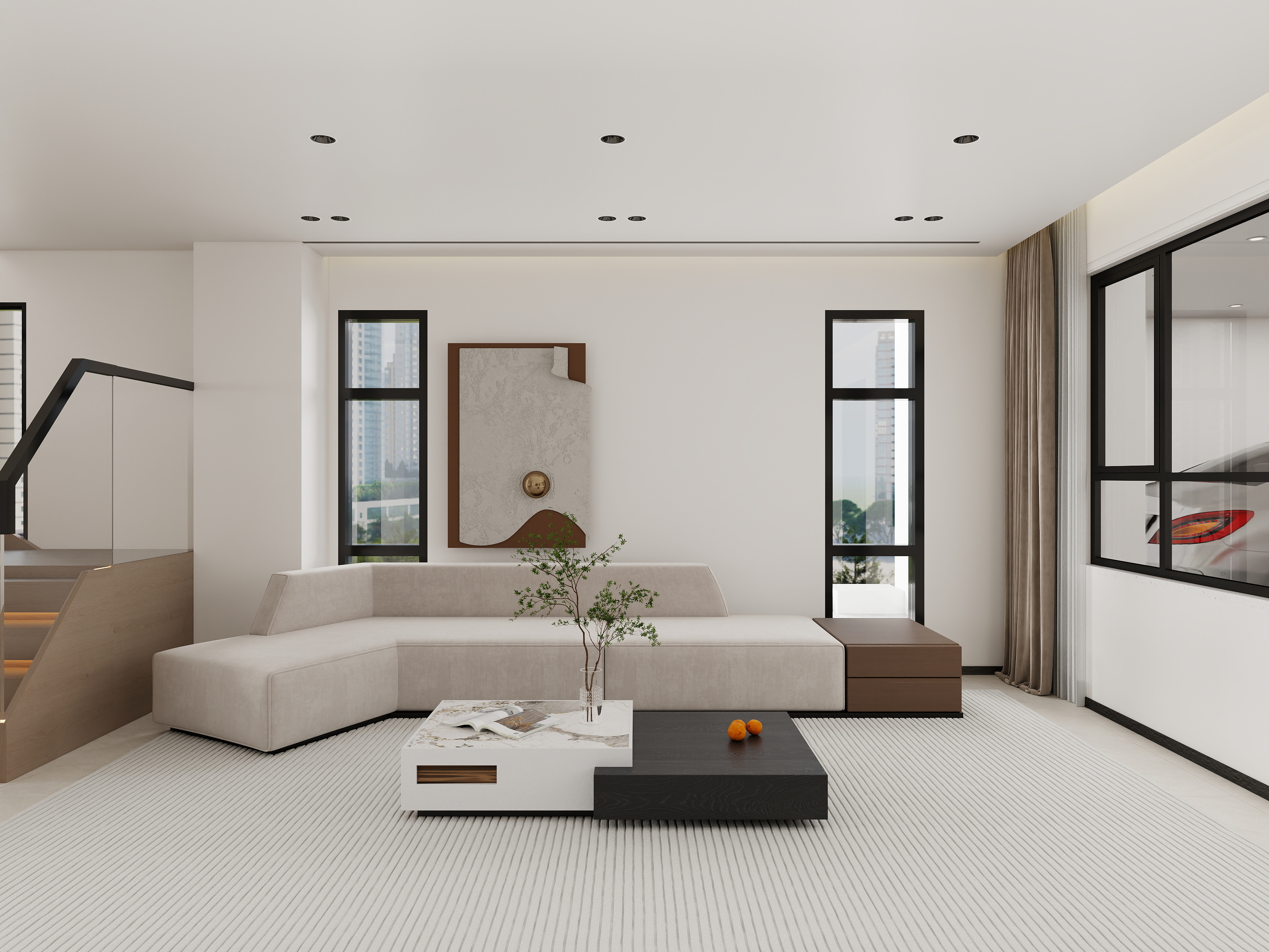 李青越-527平现代四层别墅装修效果图