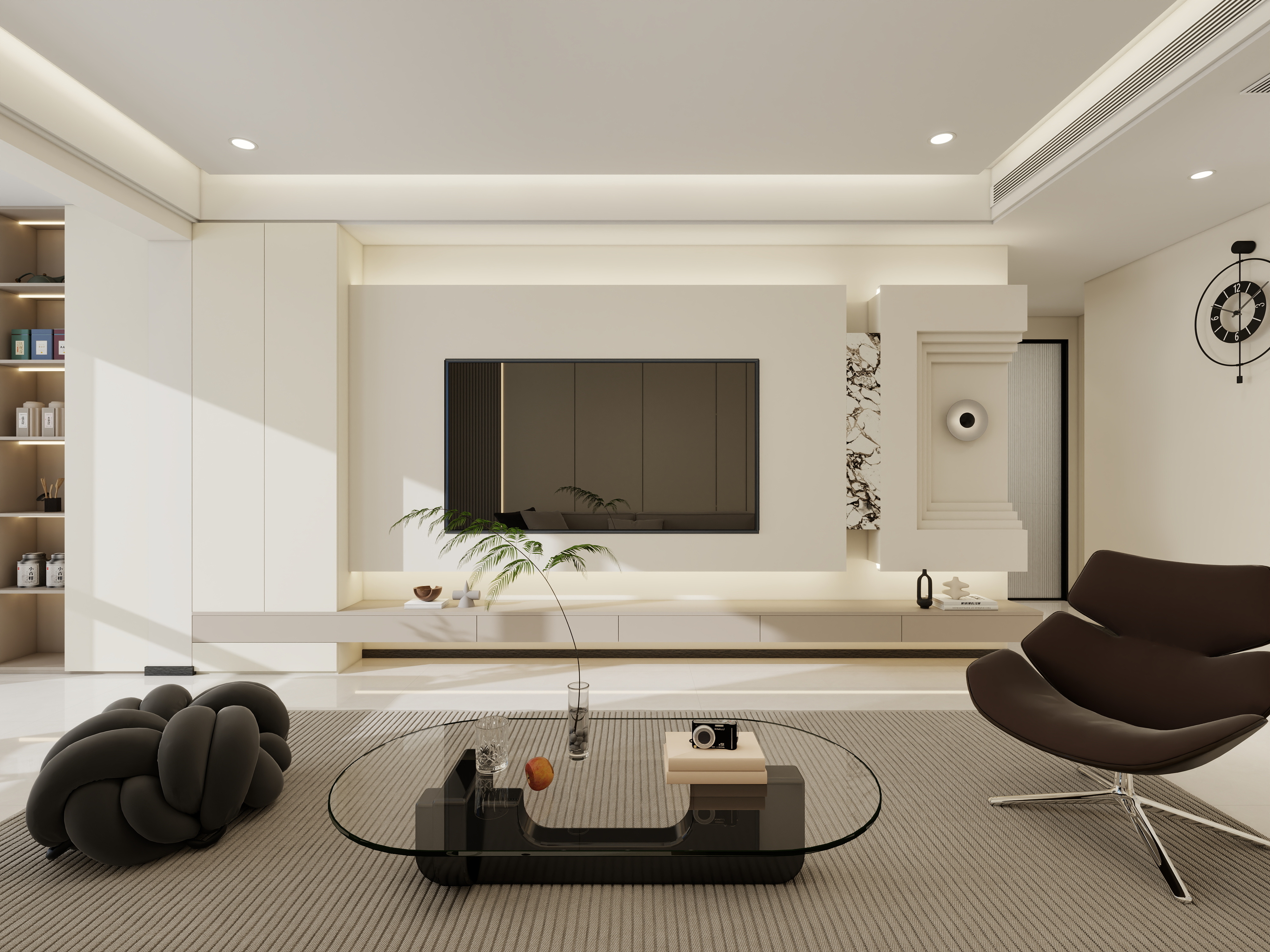 星空设计500-现代简约119㎡3室装修效果图