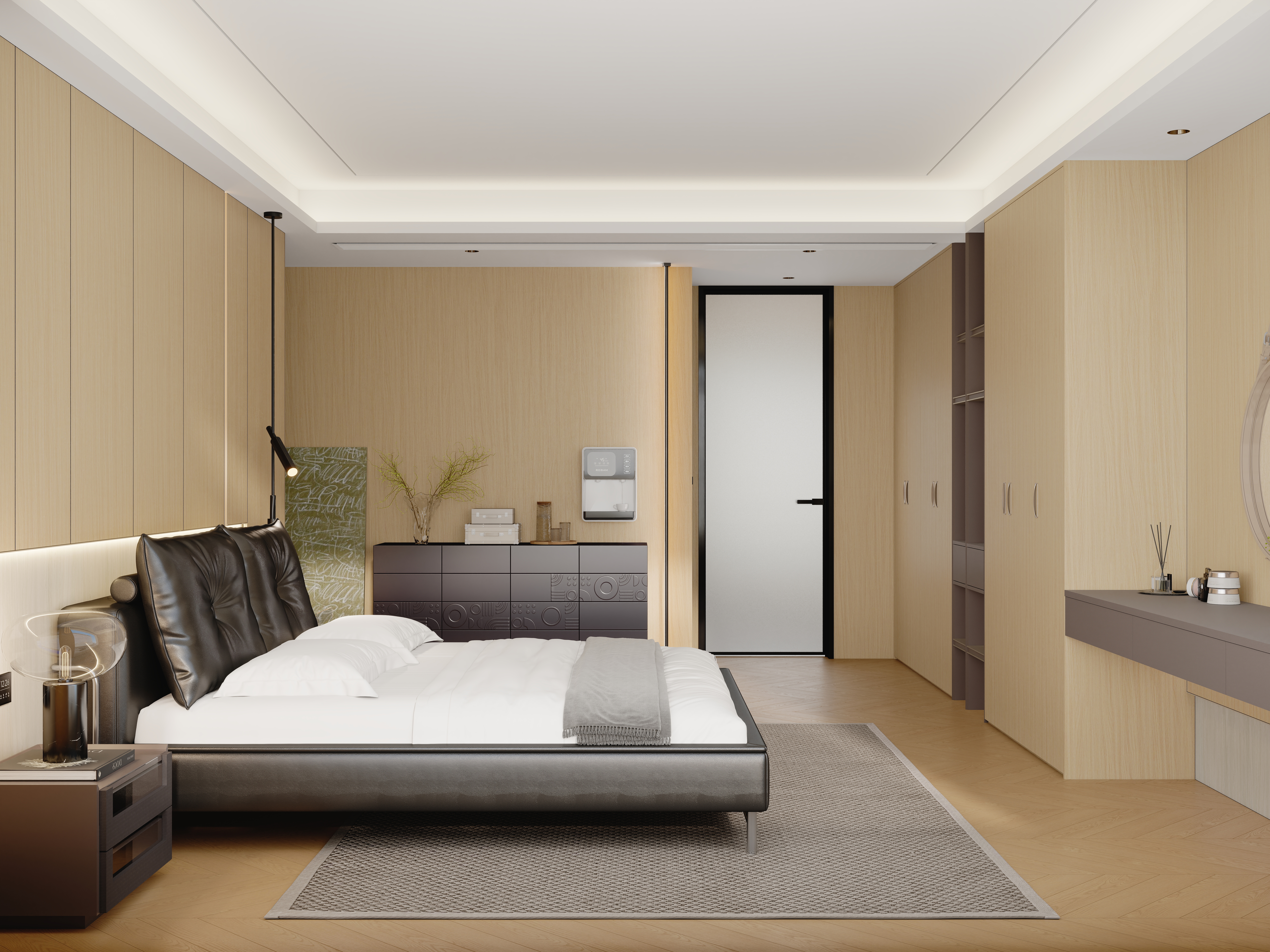 点点设计.-现代极简·向往自然一层主卧装修效果图第3张