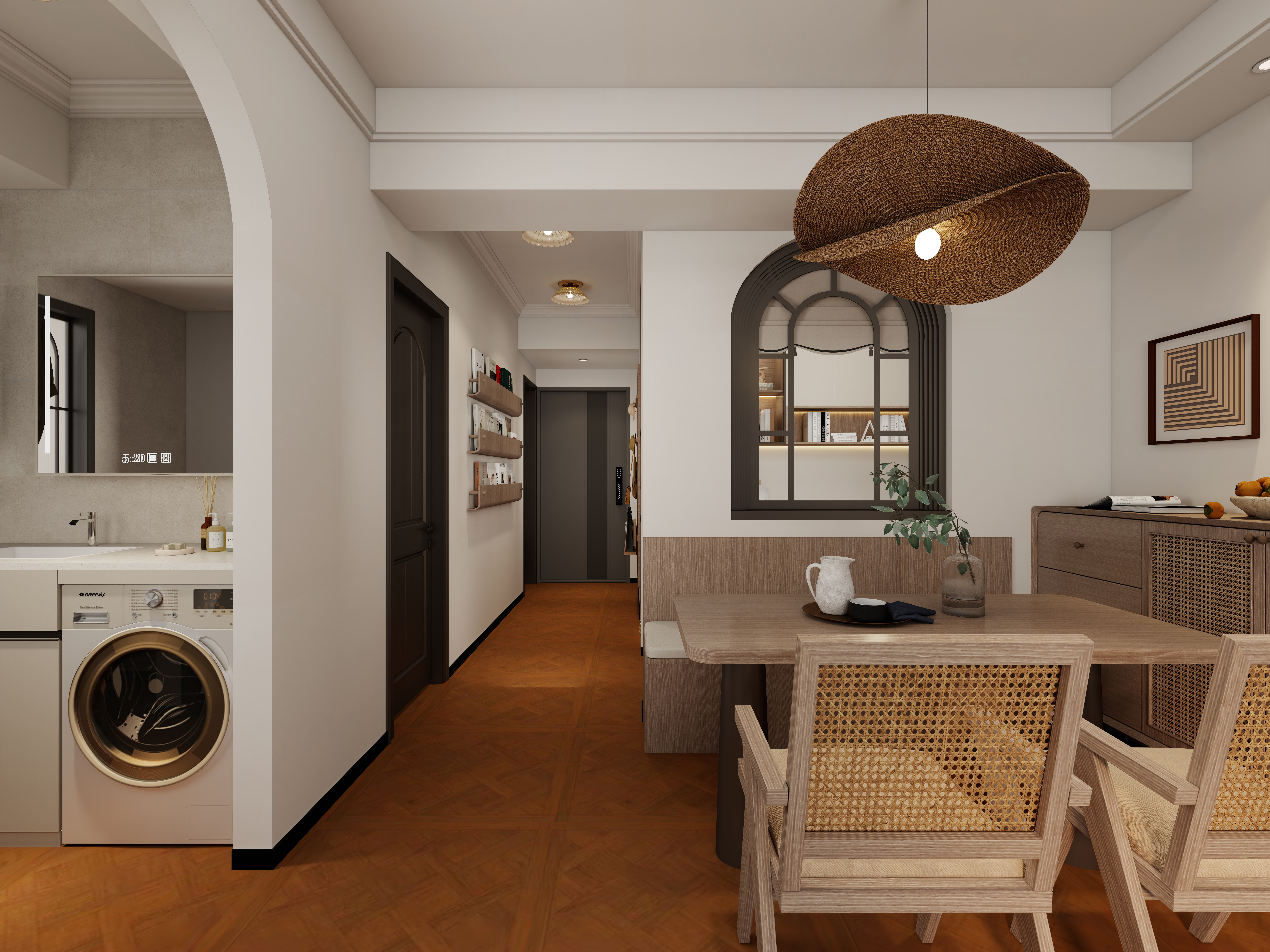 惠州装修找沫竹-惠州-山水芳邻-深古一层餐厅装修效果图第1张