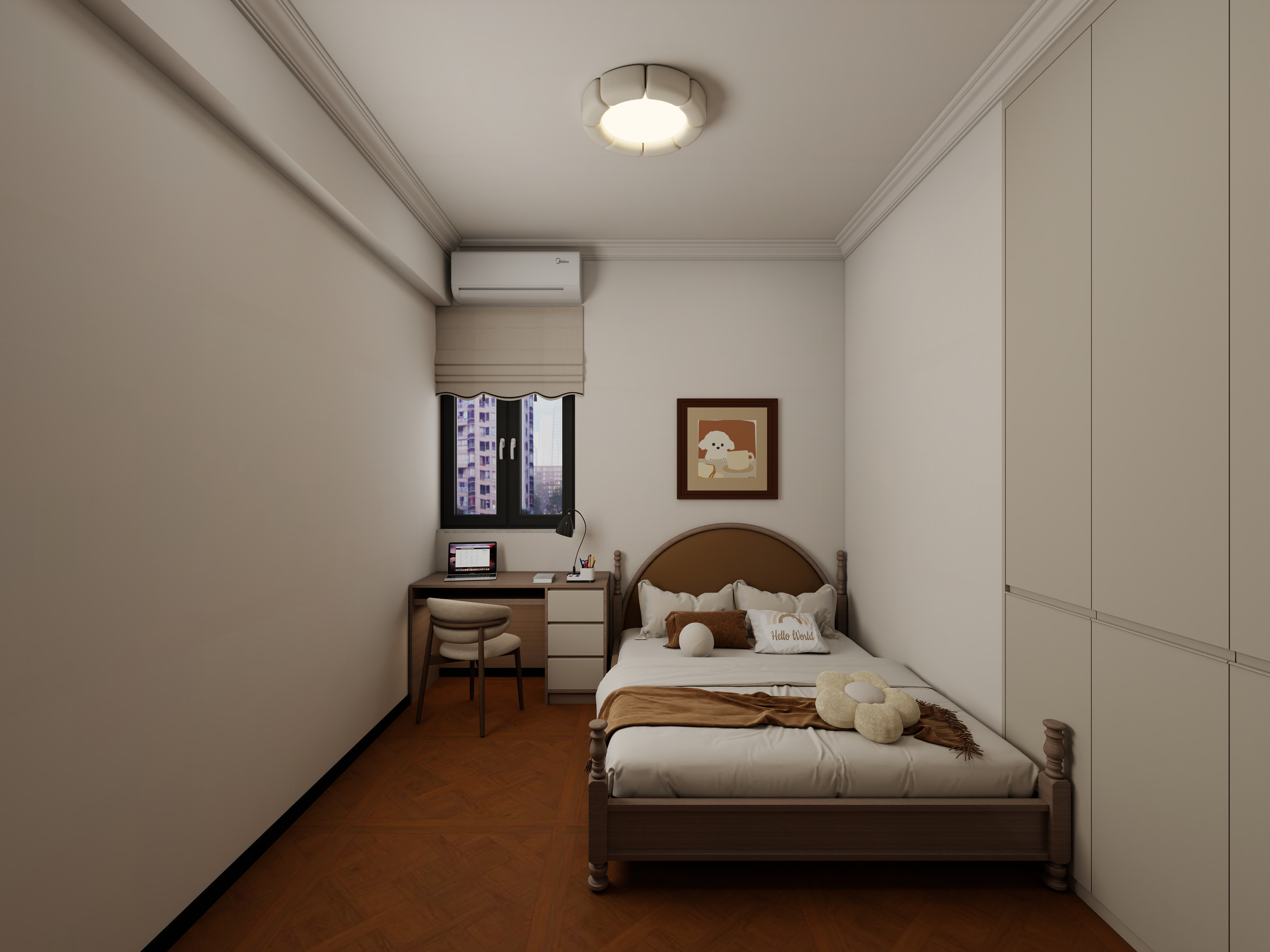 惠州装修找沫竹-惠州-山水芳邻-深古一层卧室一装修效果图第1张