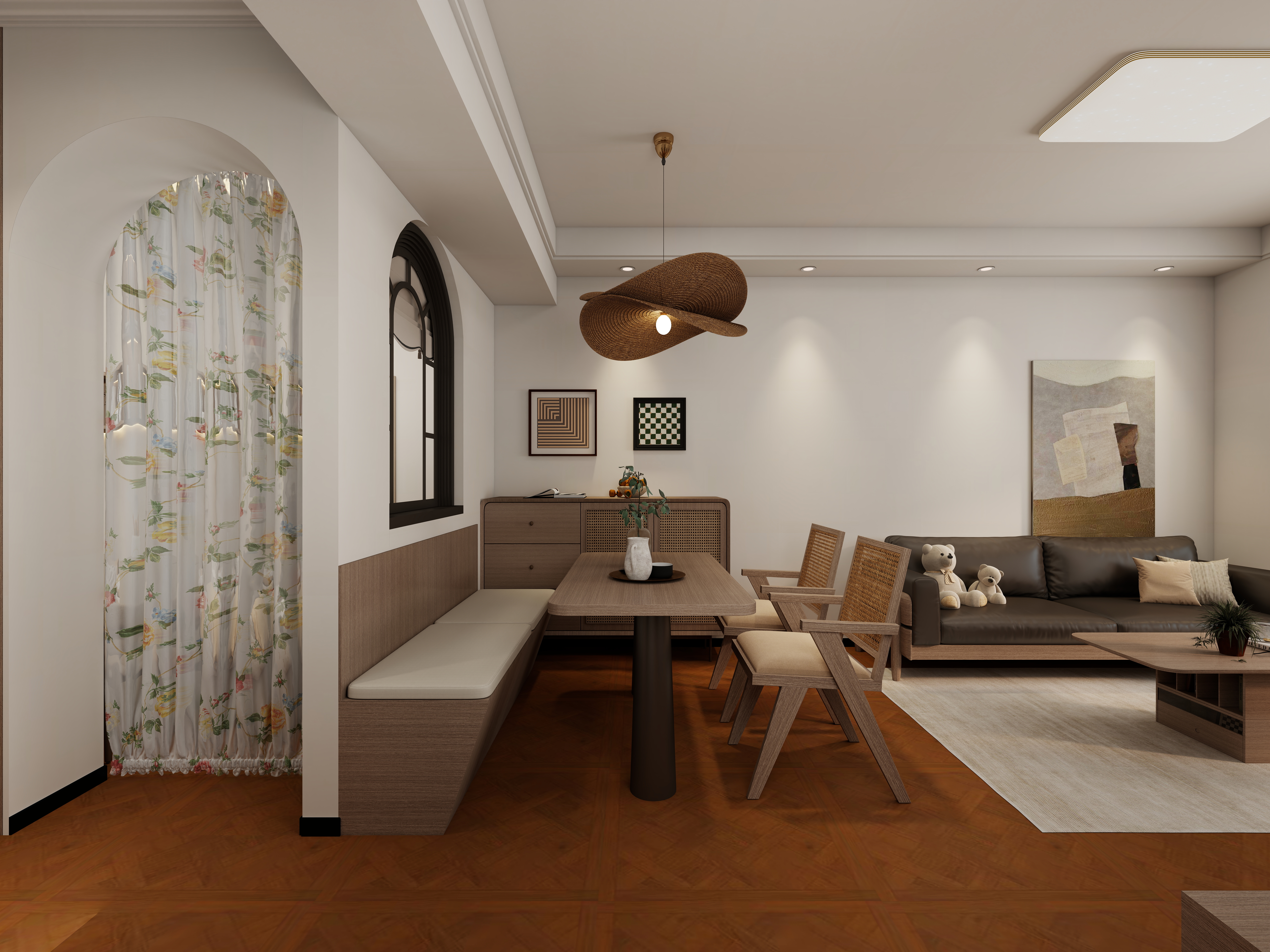 惠州装修找沫竹-惠州-山水芳邻-深古一层餐厅装修效果图第2张