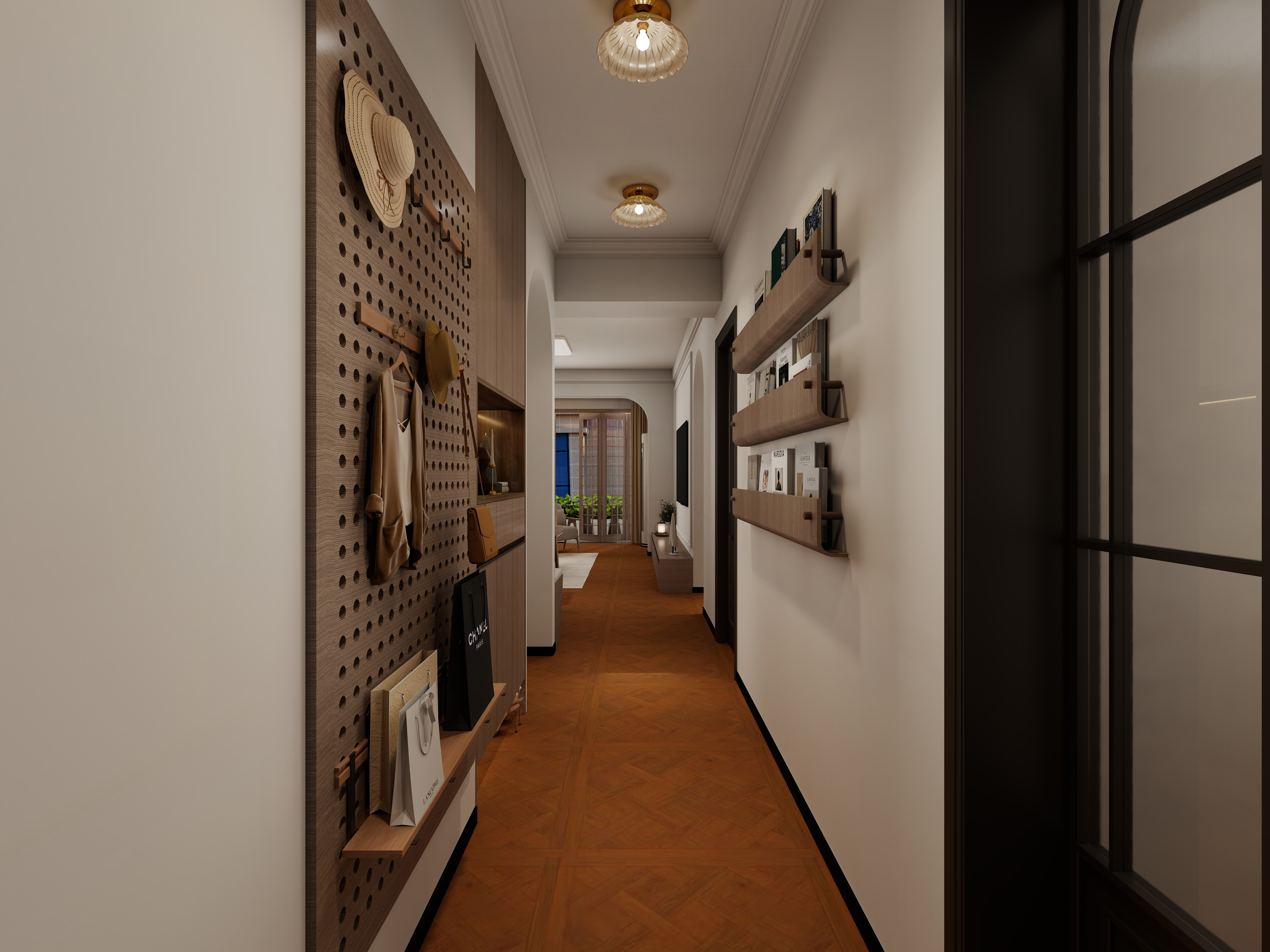 惠州装修找沫竹-惠州-山水芳邻-深古一层入户装修效果图第2张