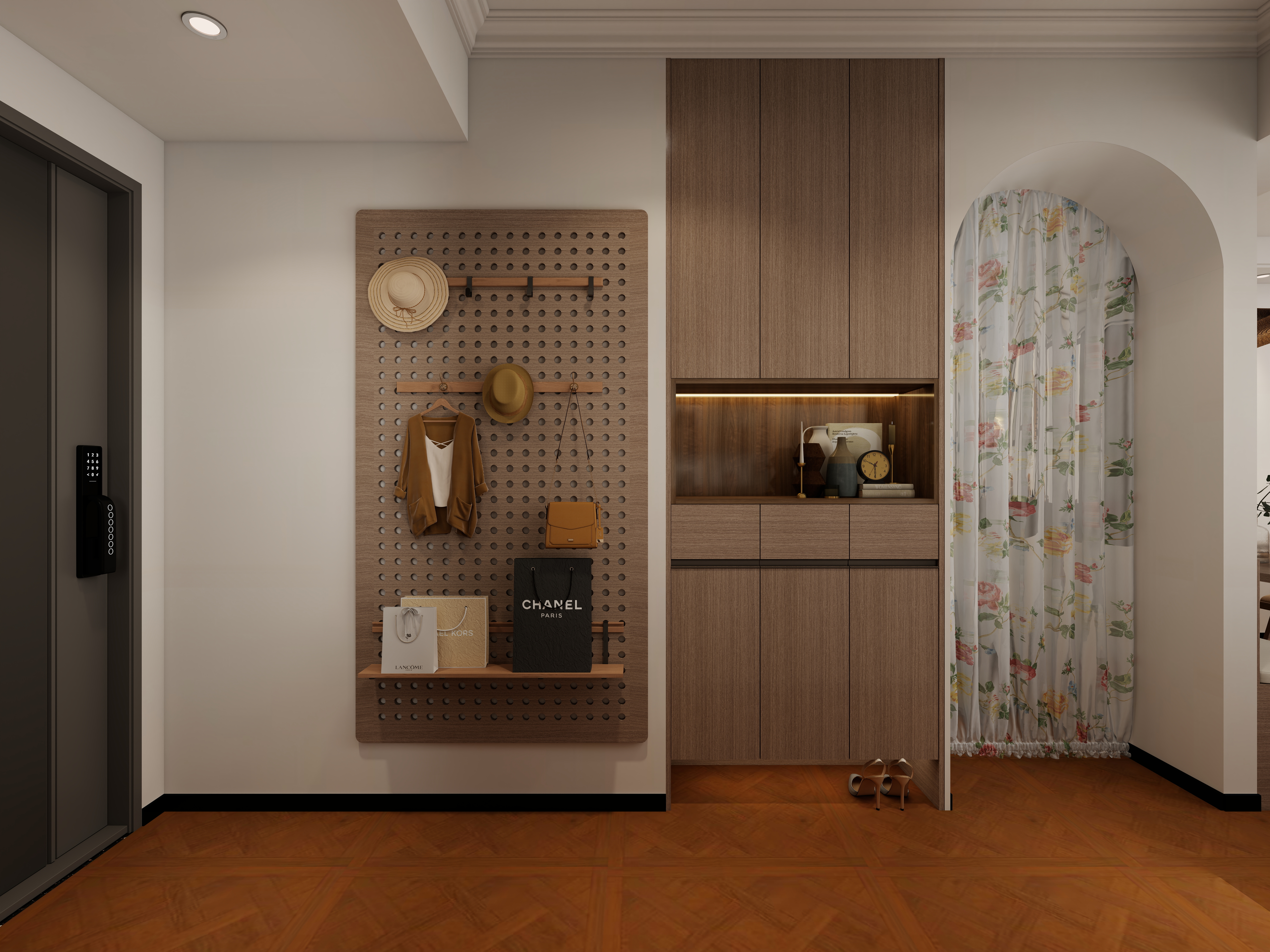 惠州装修找沫竹-惠州-山水芳邻-深古一层入户装修效果图第1张