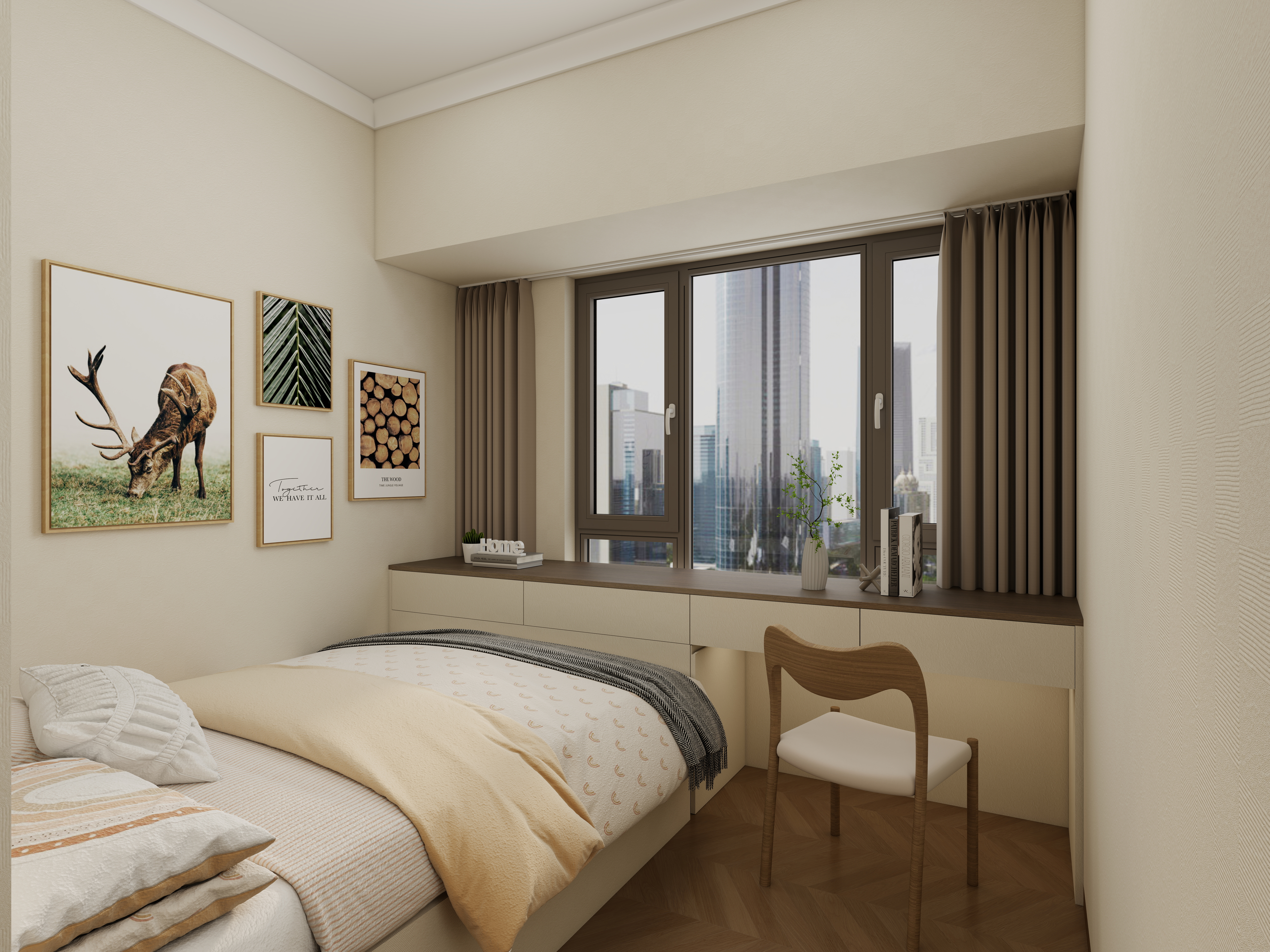 惠州装修找沫竹-惠州-江誉城-木语一层卧室二装修效果图第1张