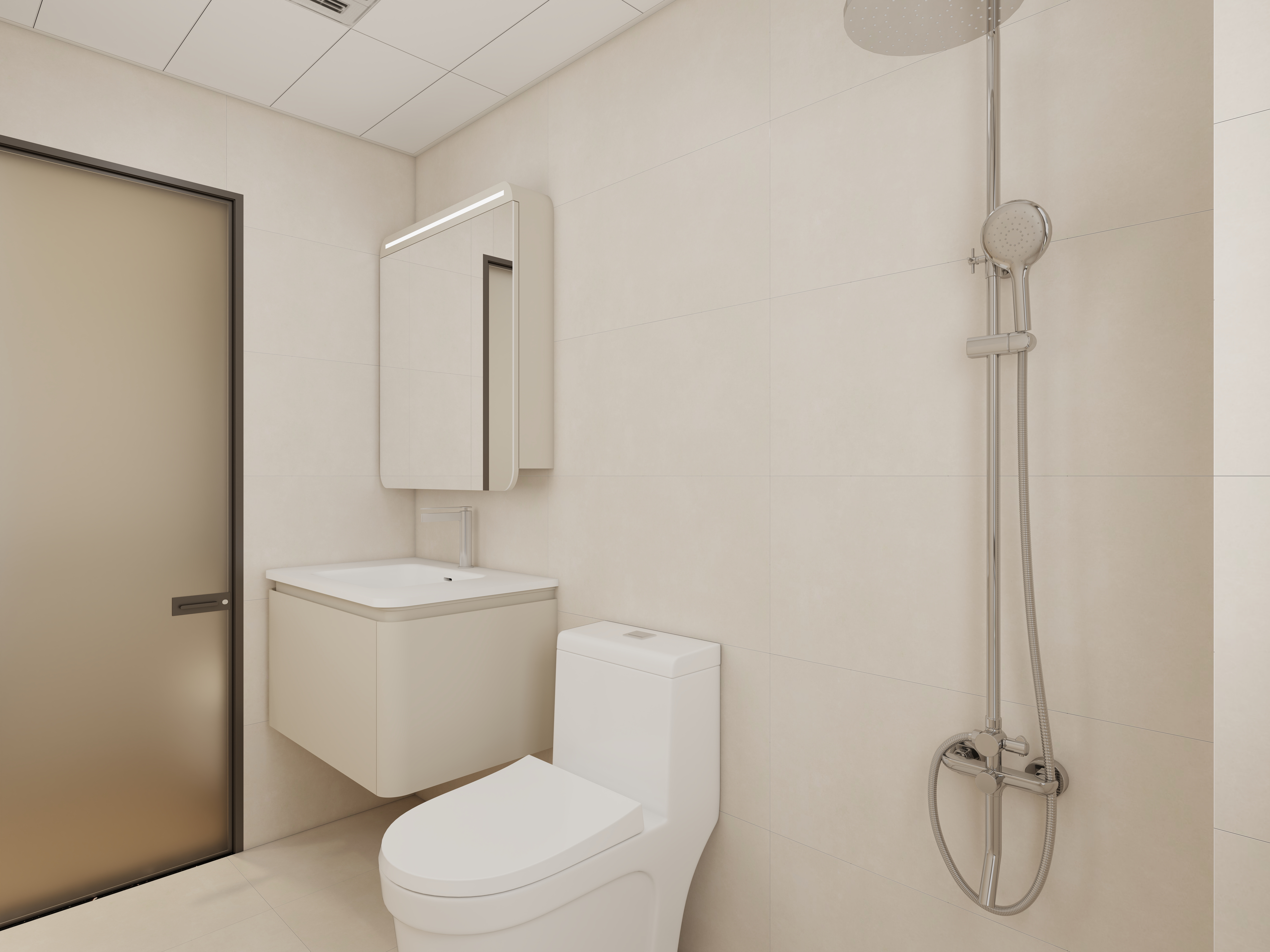 惠州装修找沫竹-惠州-江誉城-木语一层主卫装修效果图第1张