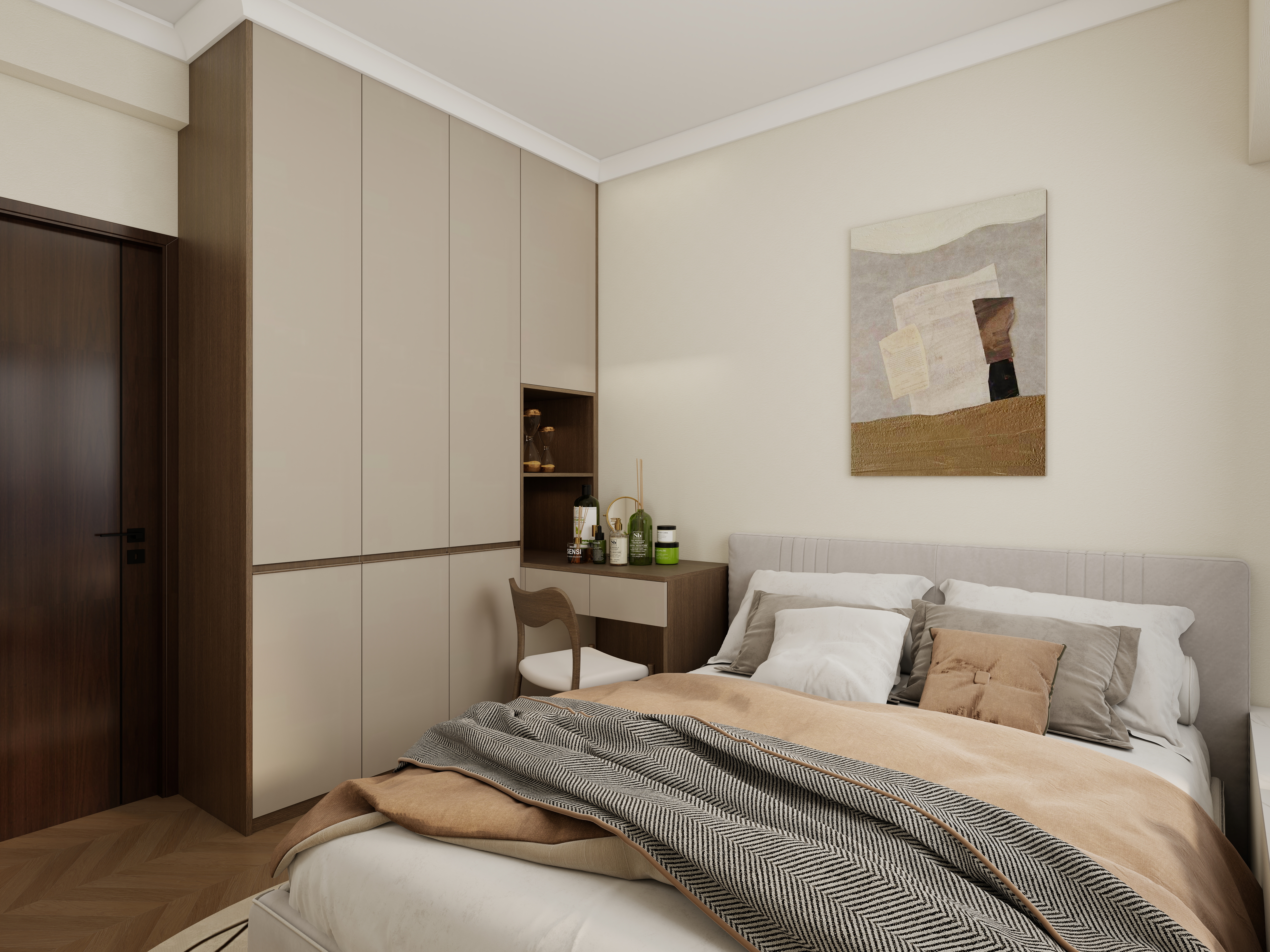 惠州装修找沫竹-惠州-江誉城-木语一层卧室一装修效果图第2张