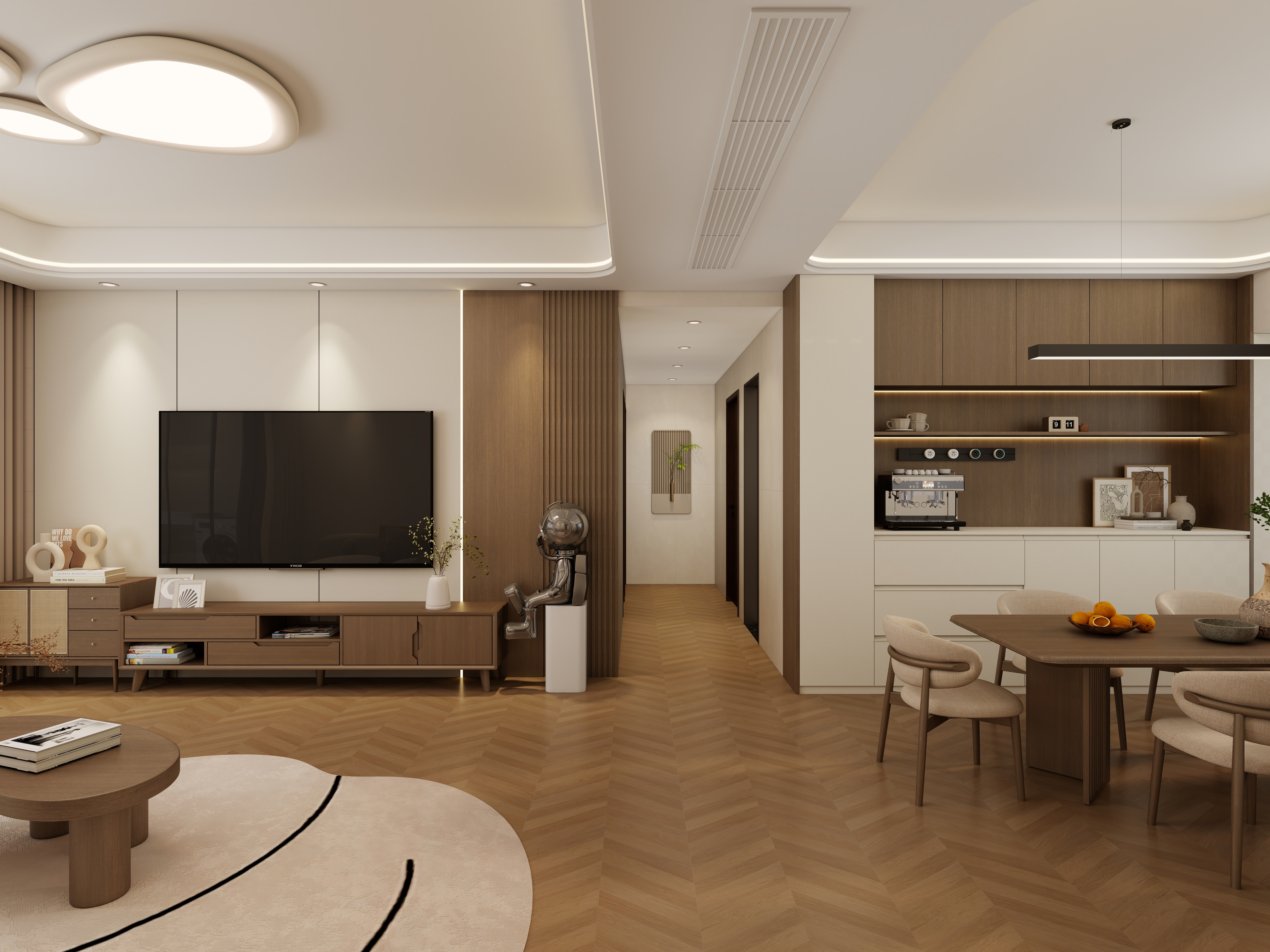 惠州装修找沫竹-惠州-江誉城-木语一层餐厅装修效果图第2张